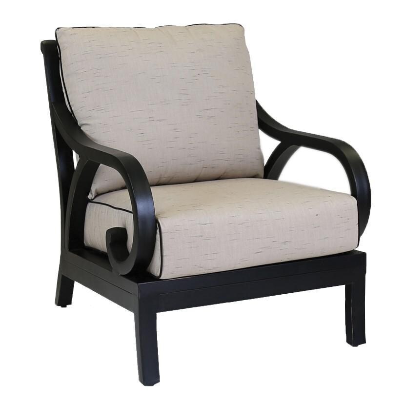 Sunset West 3001-21-56094 Monterey Aluminum Patio Club Chair W/ Sunbrella Frequency Sand Cushions thumbnail