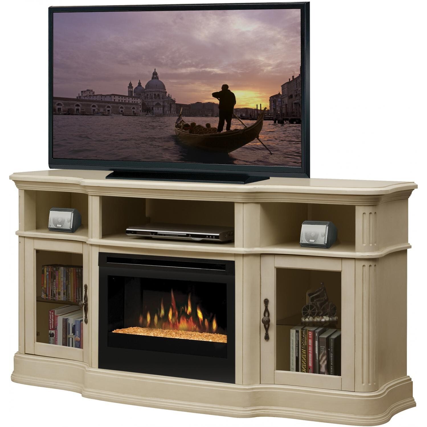 Dimplex Portobello 67Inch Electric Fireplace Media Console With Glass