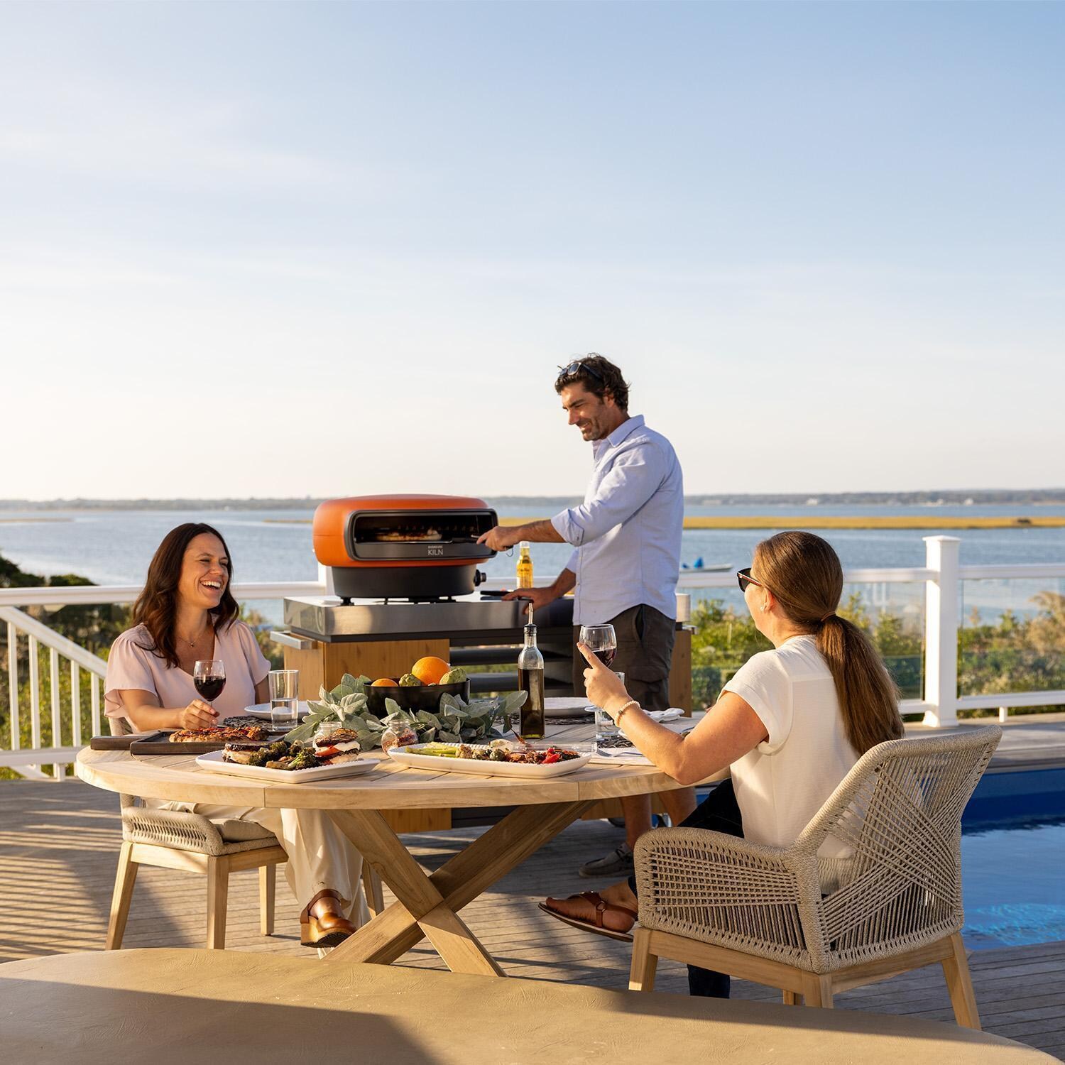 Everdure EKILN2TUS 2-Burner KILN Pizza Oven - Terracotta - Party - Lifestyle thumbnail