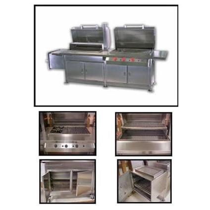 Texas Barbecues 800s Hybrid Grill W/ Enclosed Base NG