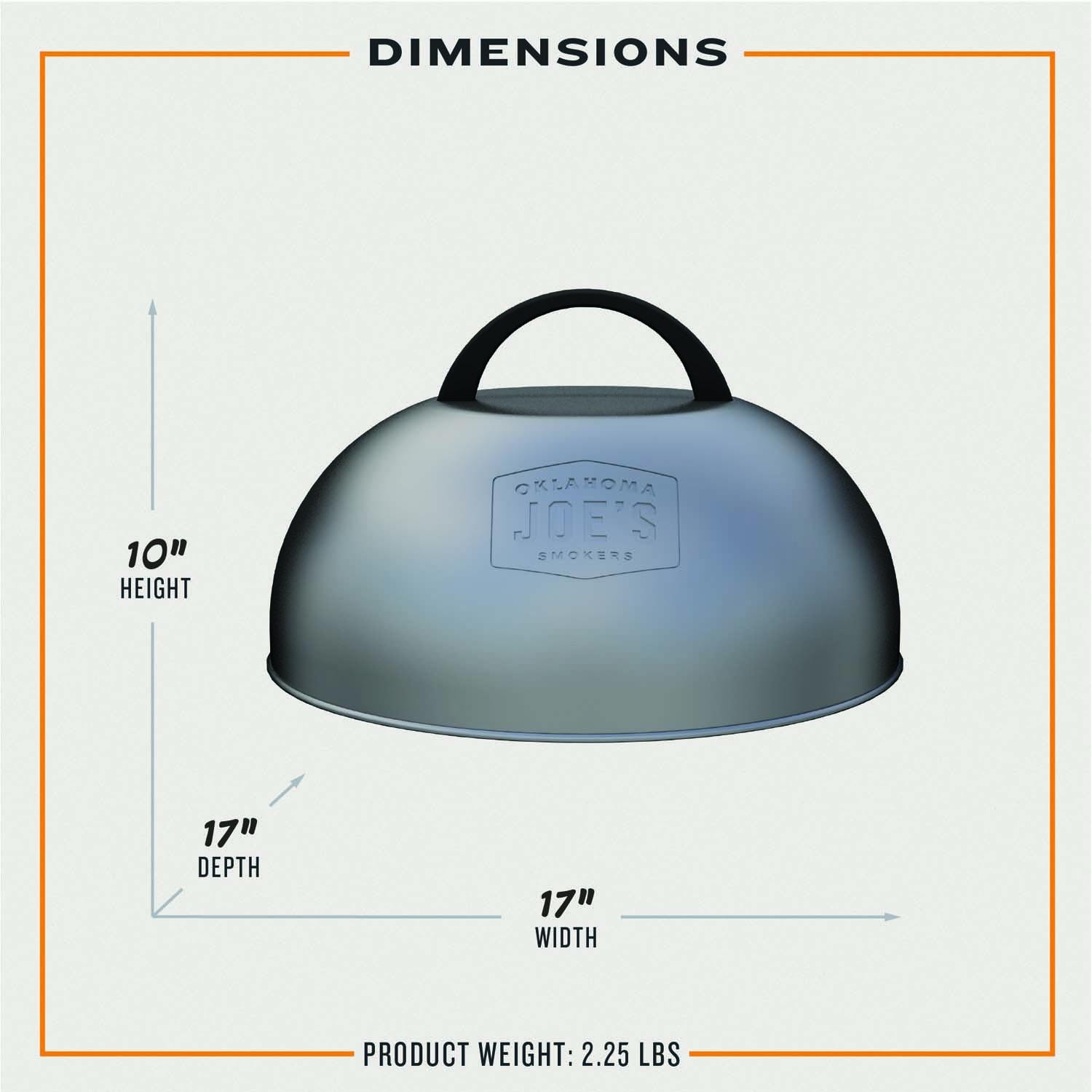 Oklahoma Joe's 3146323R04 Firecraft Smoking Lid - Dimensional thumbnail