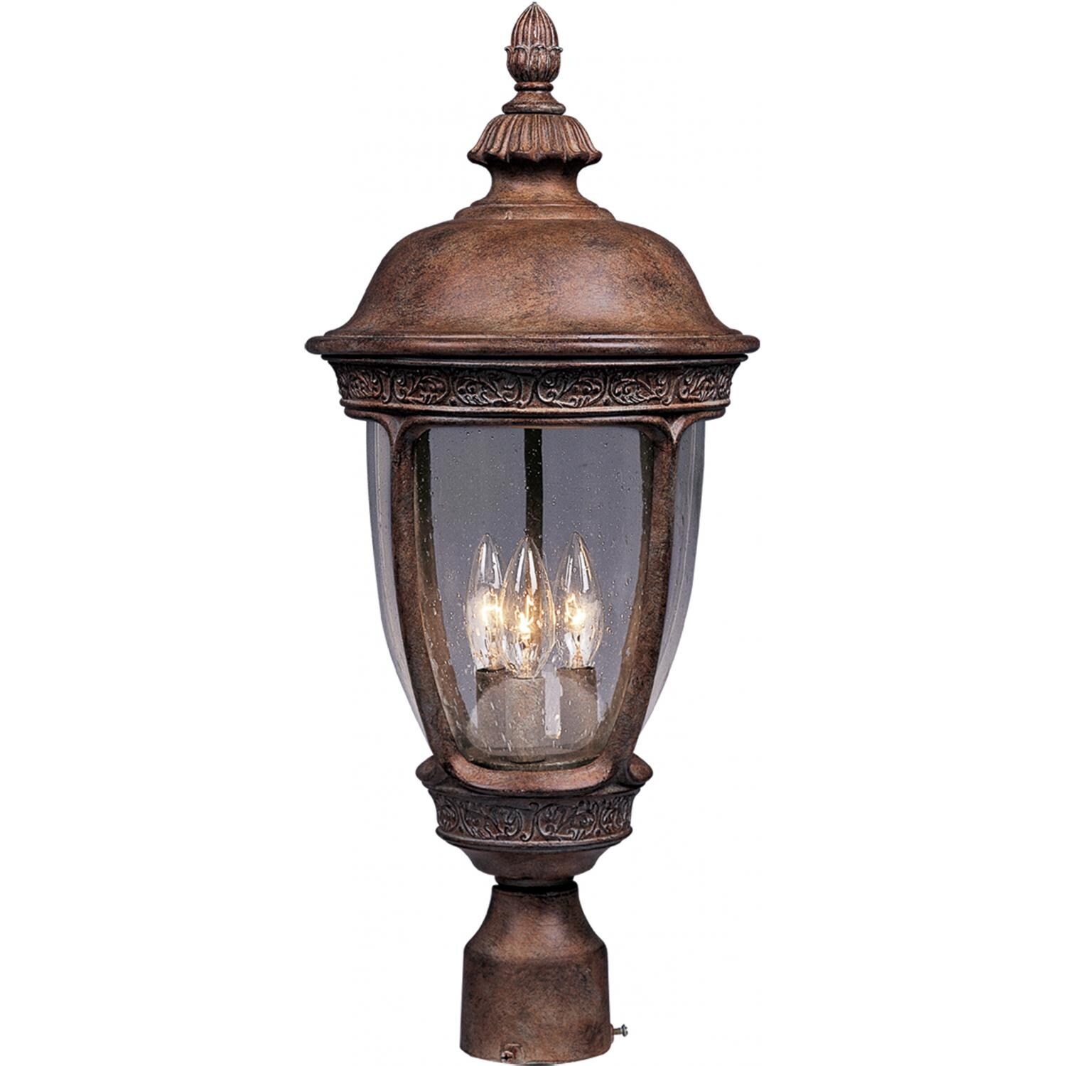 Maxim Knob Hill DC 3461CDSE 40W 28-Inch Three Light Outdoor Post Light - Sienna thumbnail