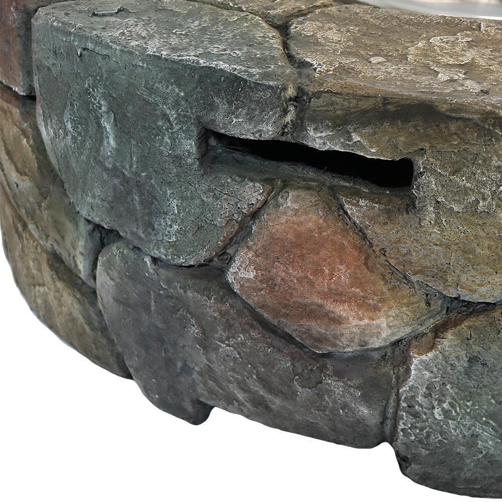 Ultimate Patio 30-Inch Round Cast Stone Propane Gas Fire Pit - Detail thumbnail