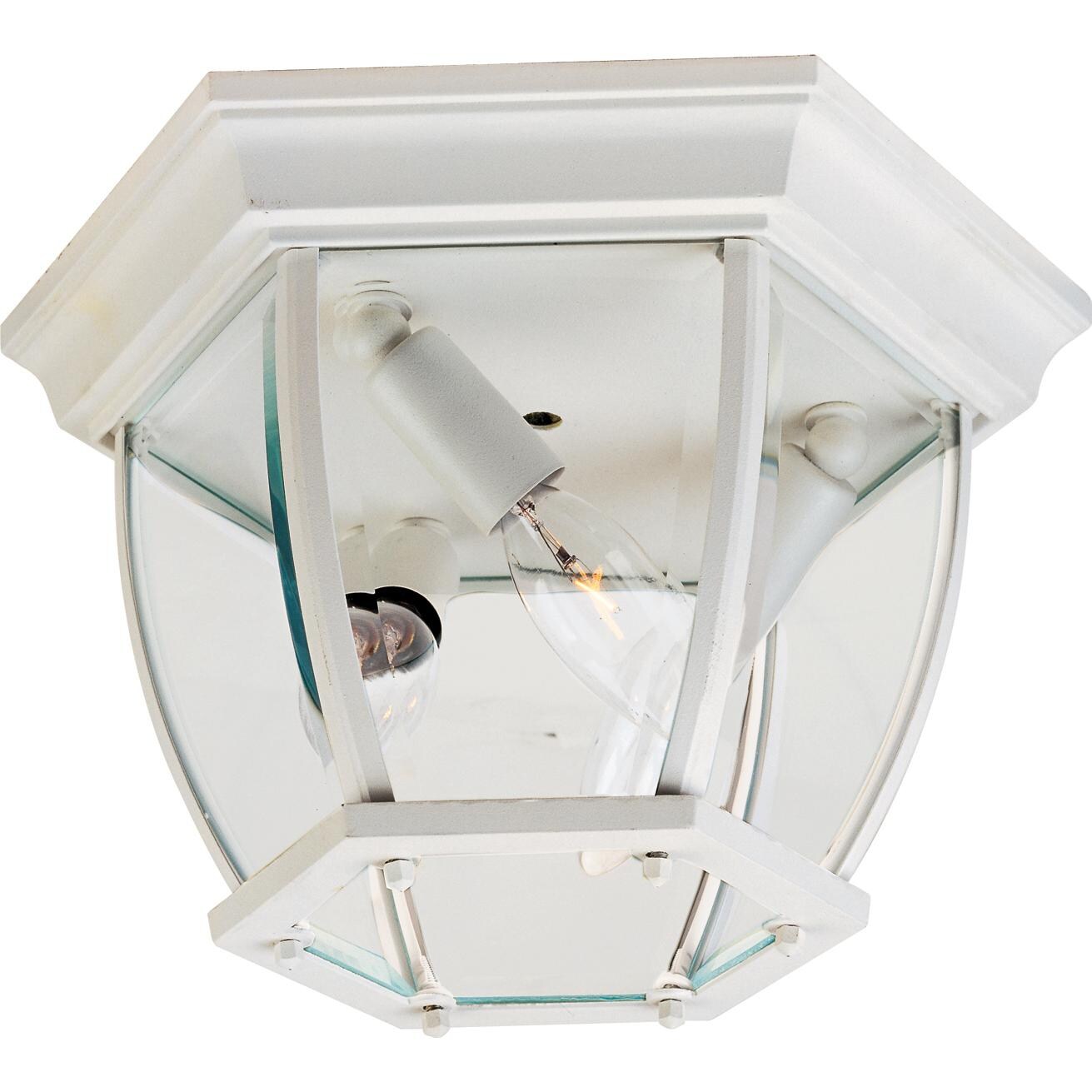 Maxim Maxim 1029WT 60W 6-Inch Three Light Outdoor Flush Mount - White thumbnail