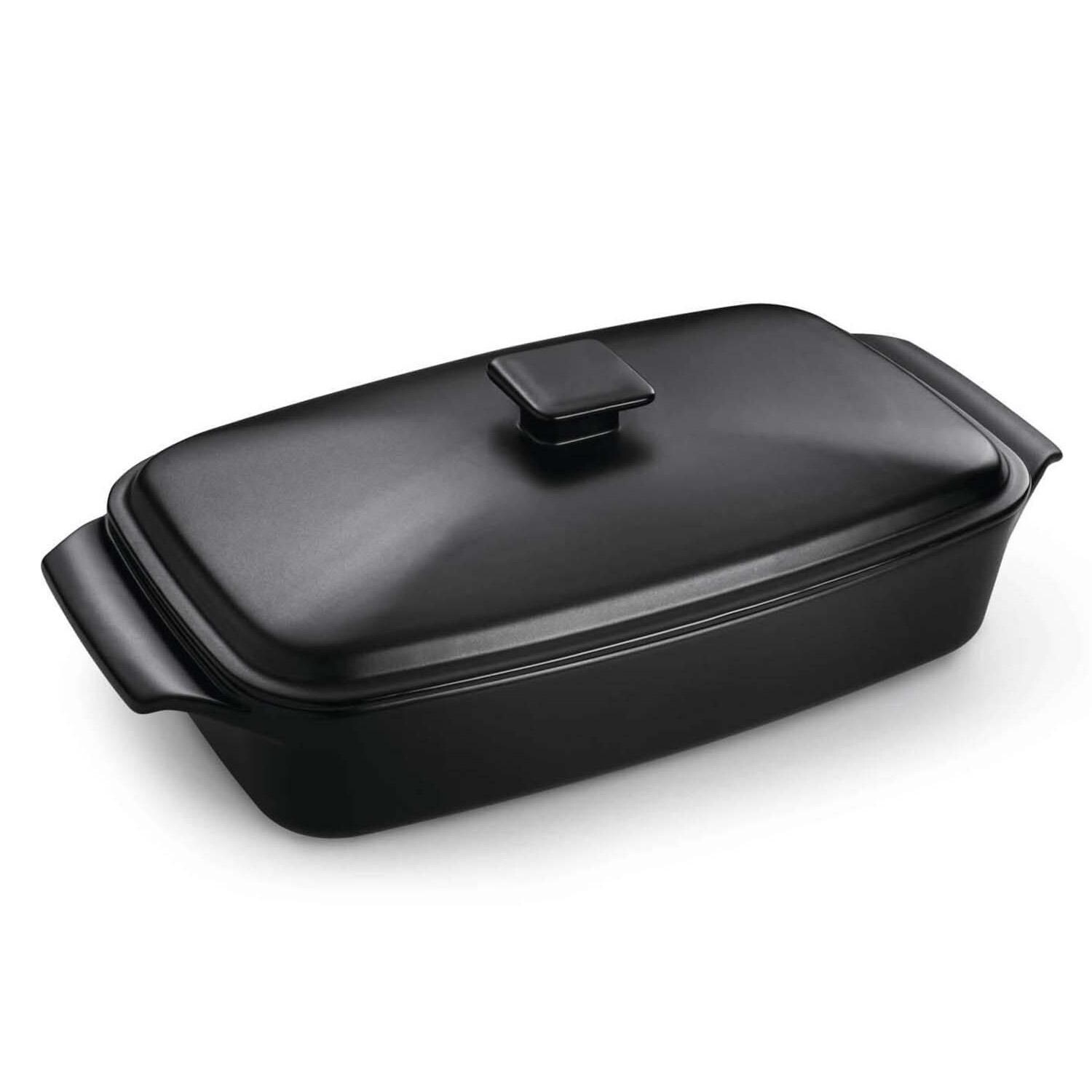 Napoleon 70151 Ceramic Casserole Dish - Lid Closed - White Background thumbnail