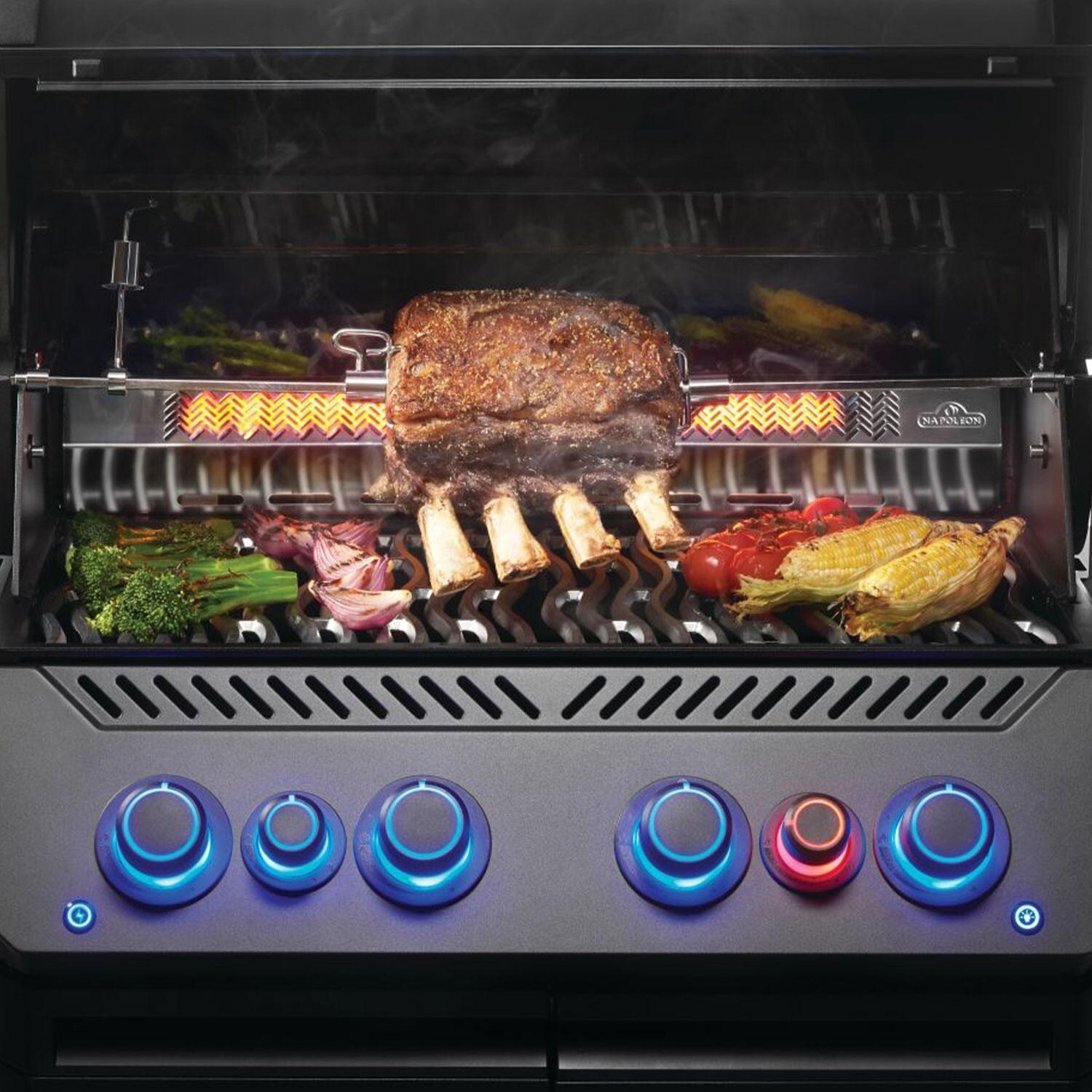 Napoleon P500VXRSIBPK-PHM Phantom Prestige 500 Connected Propane Gas Grill w/ Infrared Side & Rear Burner - Black - Grilling - Lifestyle thumbnail