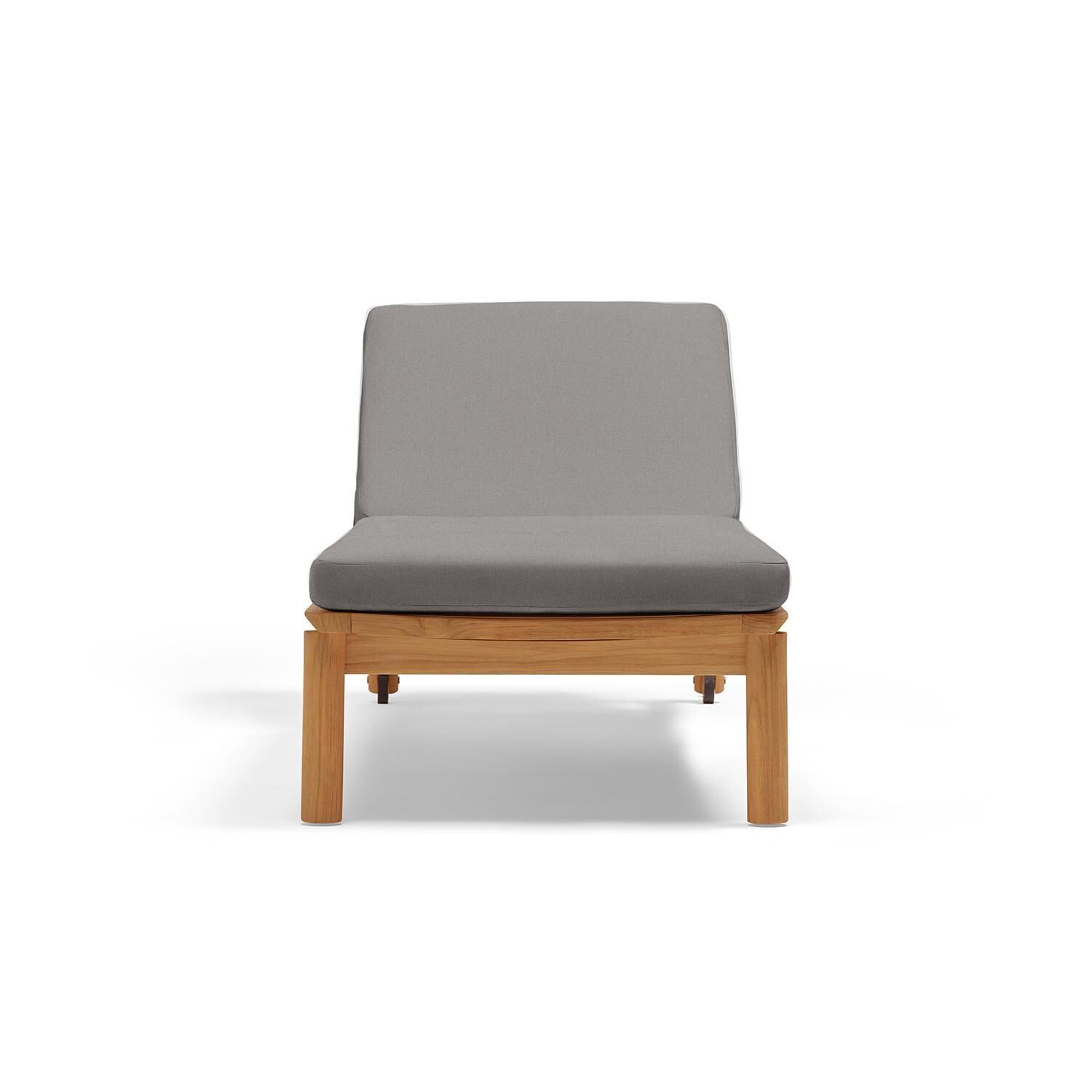 Neighbor HVN-SL1-GR Sunlounger W/ Sunbrella Cushions - Front View thumbnail