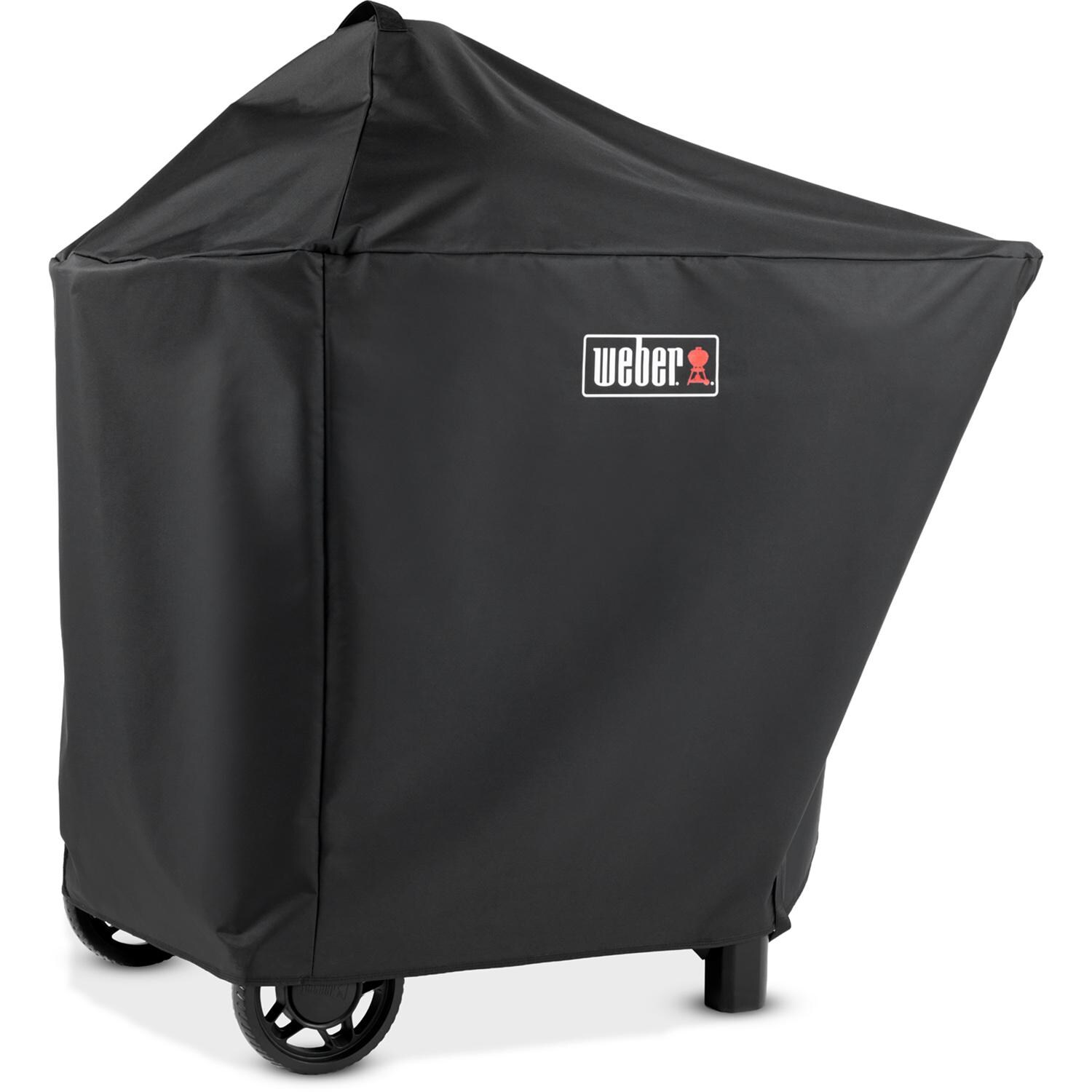 Weber 3401369 Polyester Premium Grill Cover for Performer & Performer Smart 22-in Grills - Angled Left - White Background thumbnail