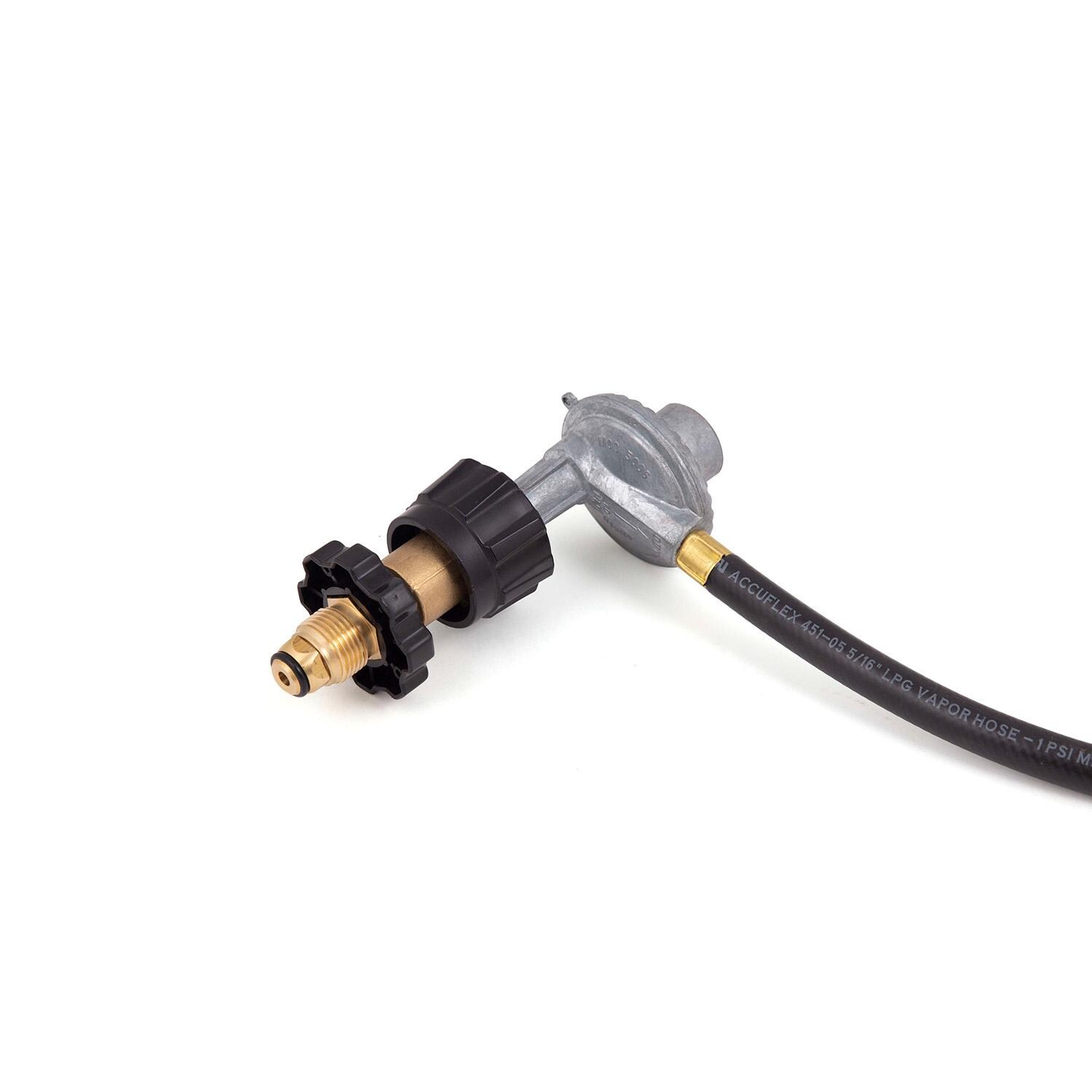 GrillPro POL to QCC1 Propane Tank Adapter - 11051 - Laying on Surface - White Background thumbnail