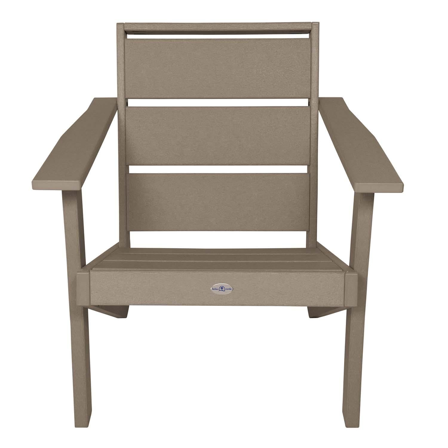 Hazel Cove Recycled Plastic Adirondack Chair in Cabana Tan by Lakeview Outdoor Designs - White Background thumbnail