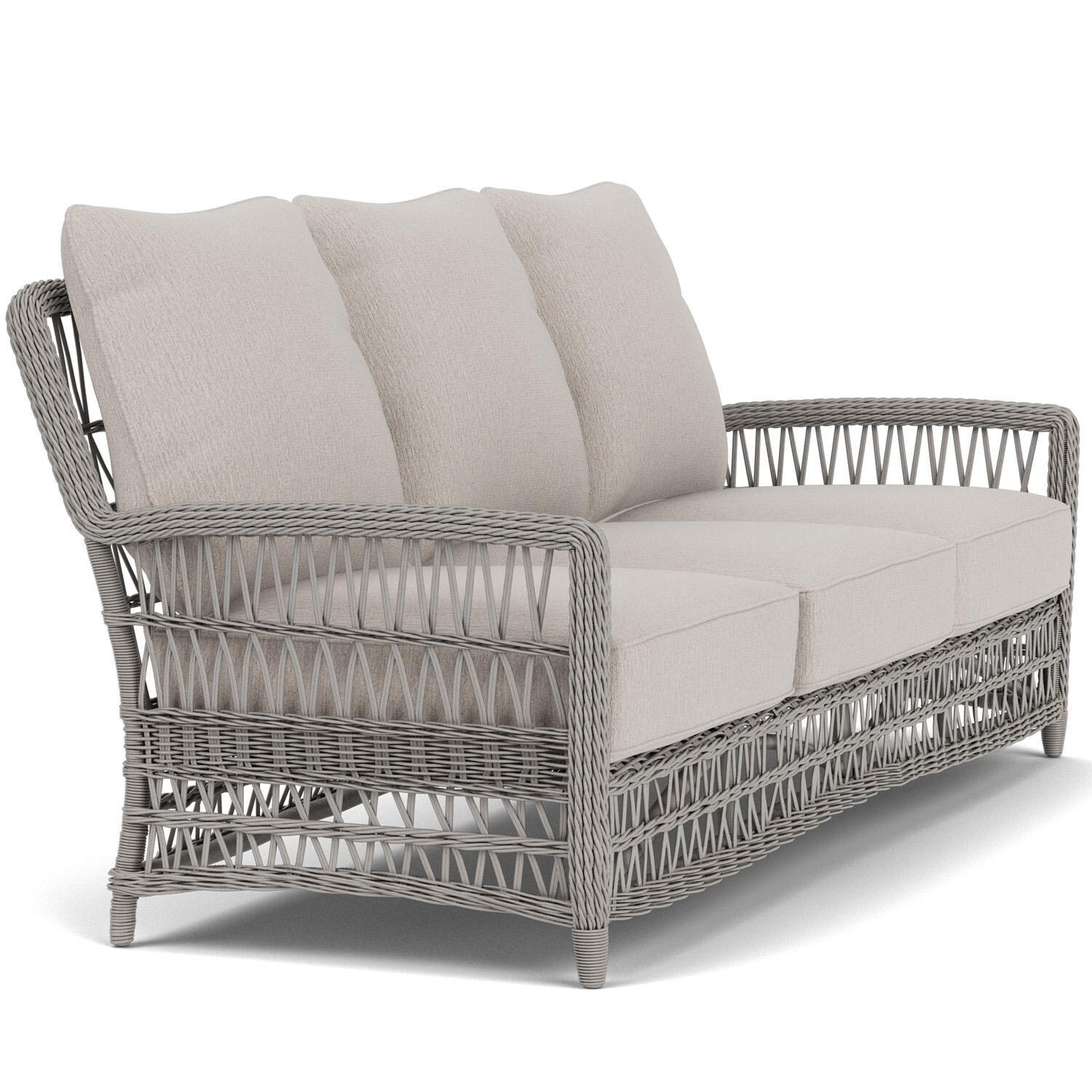 Lloyd Flanders Mackinac Sofa in Putty Finish with Remy Cloud Fabric - Right Side thumbnail