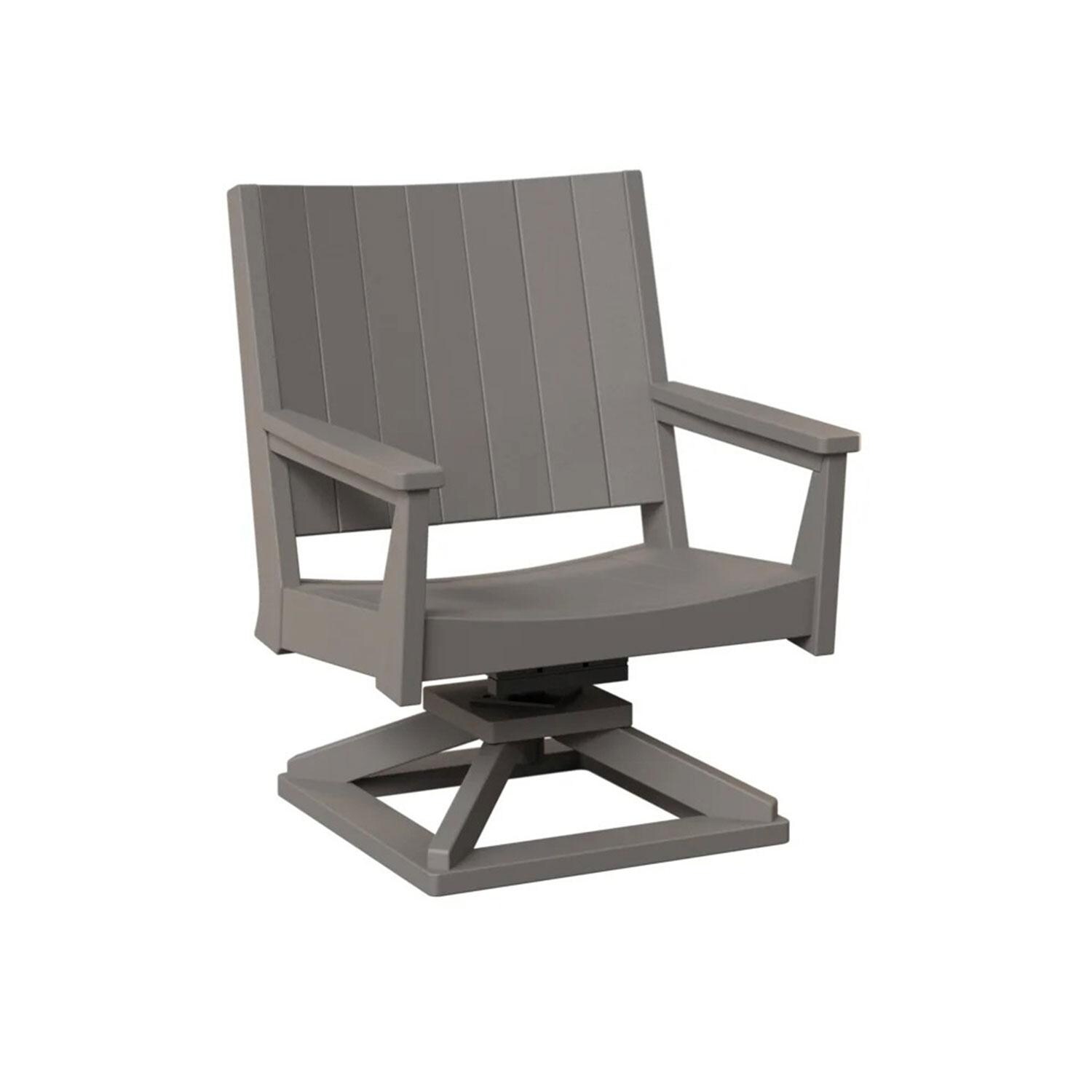 Mayhew Recycled Plastic Swivel Rocker Dining Chair in Light Grey by Berlin Gardens