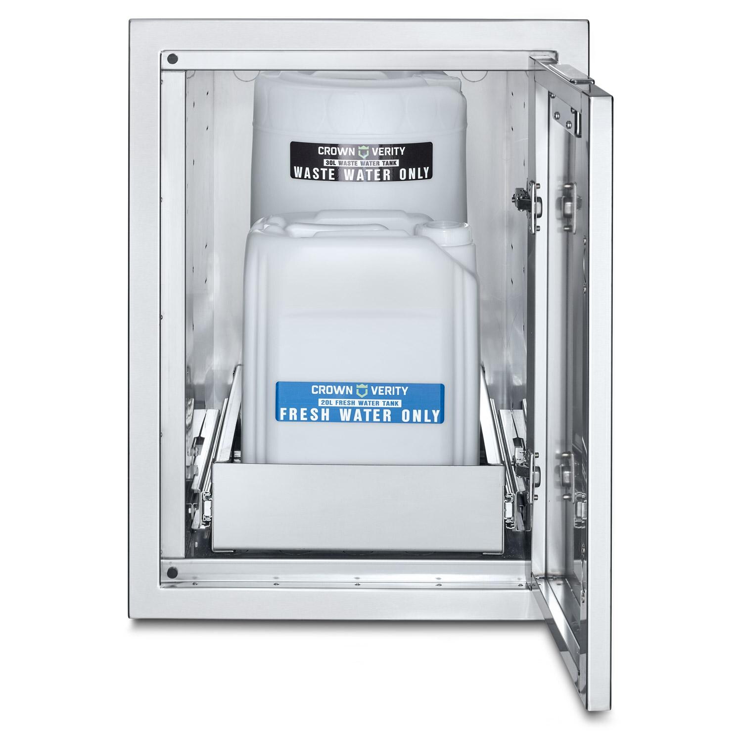 Crown Verity Infinite Series 21-Inch Enclosed Cabinet Storage W/ Fresh / Waste Water Tanks - IBILC-SK-WBS