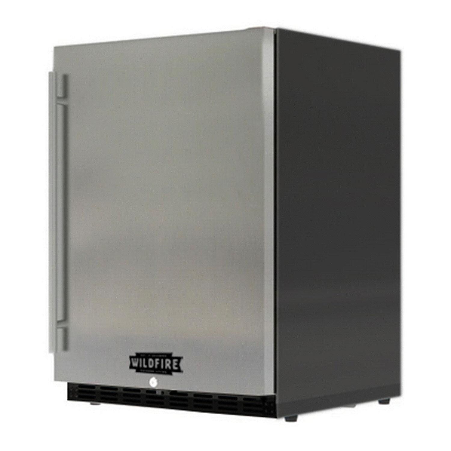 Wildfire 24 Inch SS Outdoor Refrigerator - Angled - White Background thumbnail