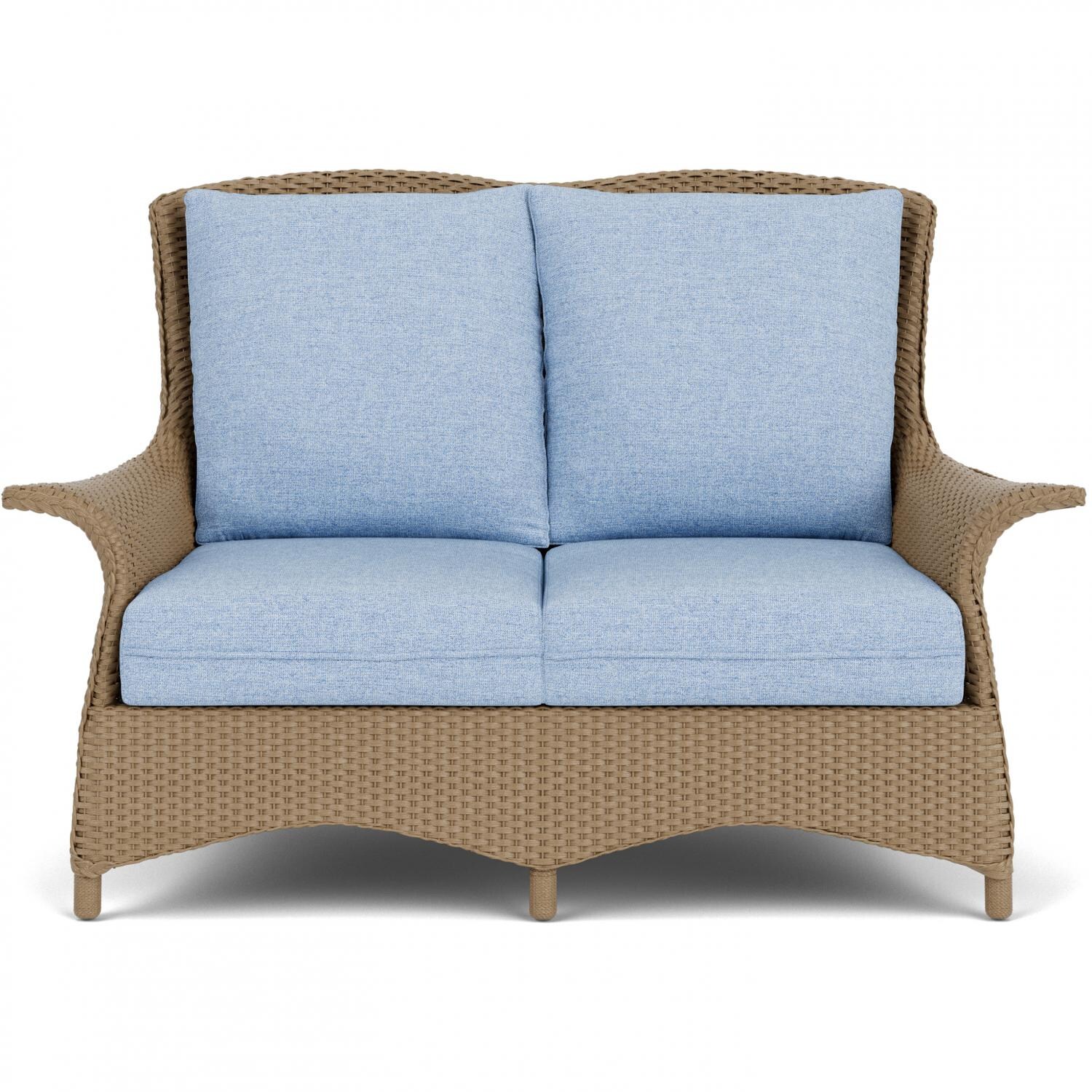 Lloyd Flanders Mandalay Loveseat in Fawn Finish with Demo Skyway fabric thumbnail