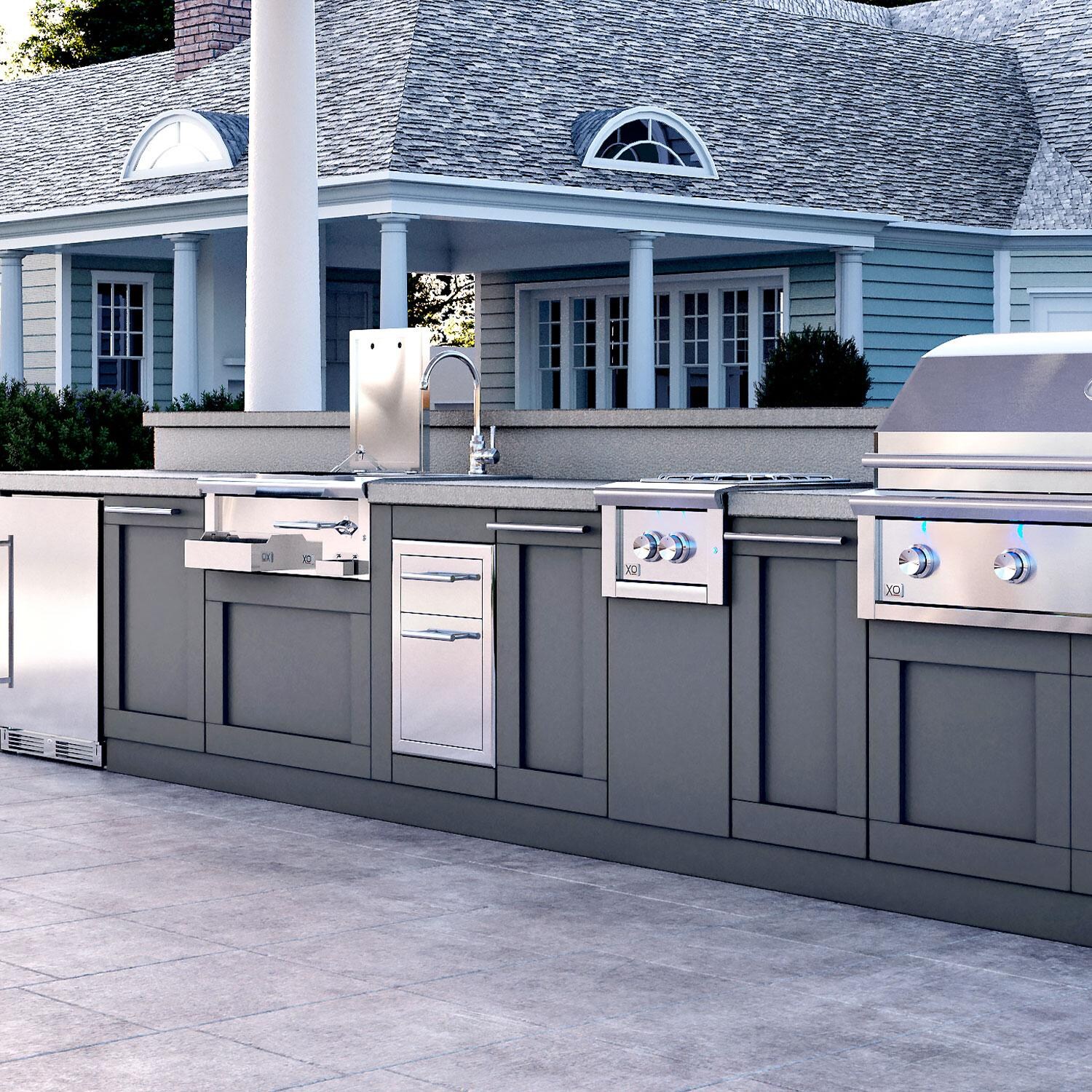 XO Appliance XOG19DRAWER Pro-Grade 18-Inch Outdoor Stainless Steel Double Drawer - Lifestyle thumbnail