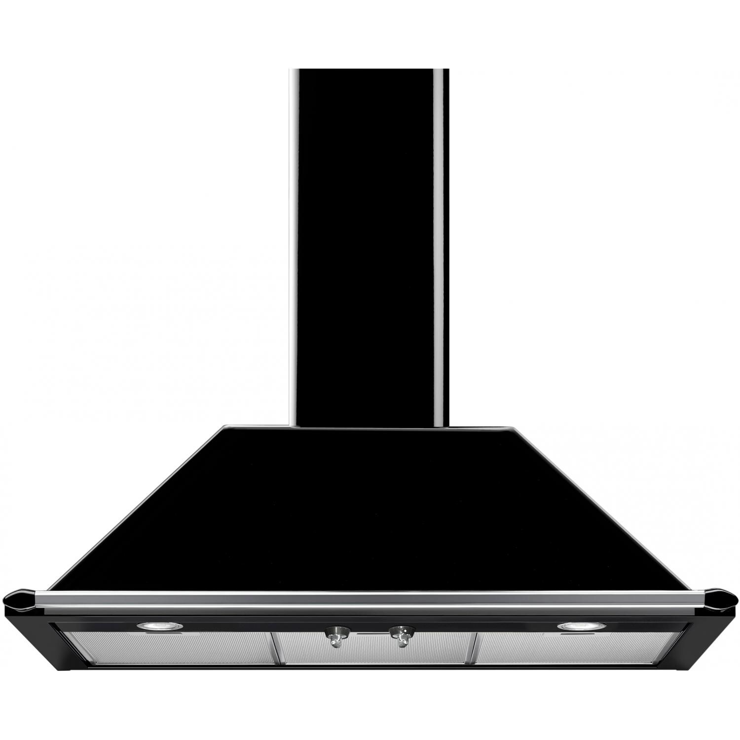 SMEG Victoria 36-Inch Wall Mount Vent Hood in Black - KT90BU thumbnail