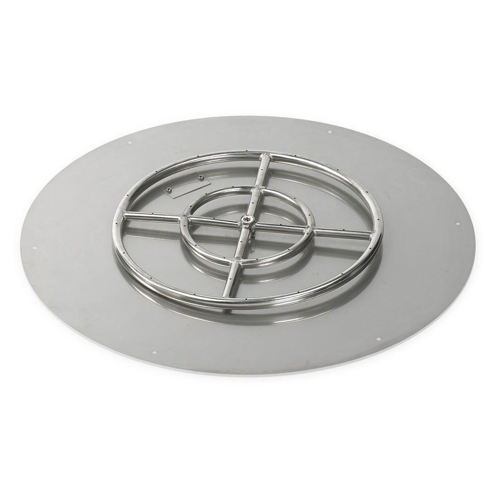 BBQGuys Signature SS-RFP-30-ASBL 30-Inch Round Stainless Steel Flat Pan W/ 18-Inch Natural Gas Fire Ring thumbnail