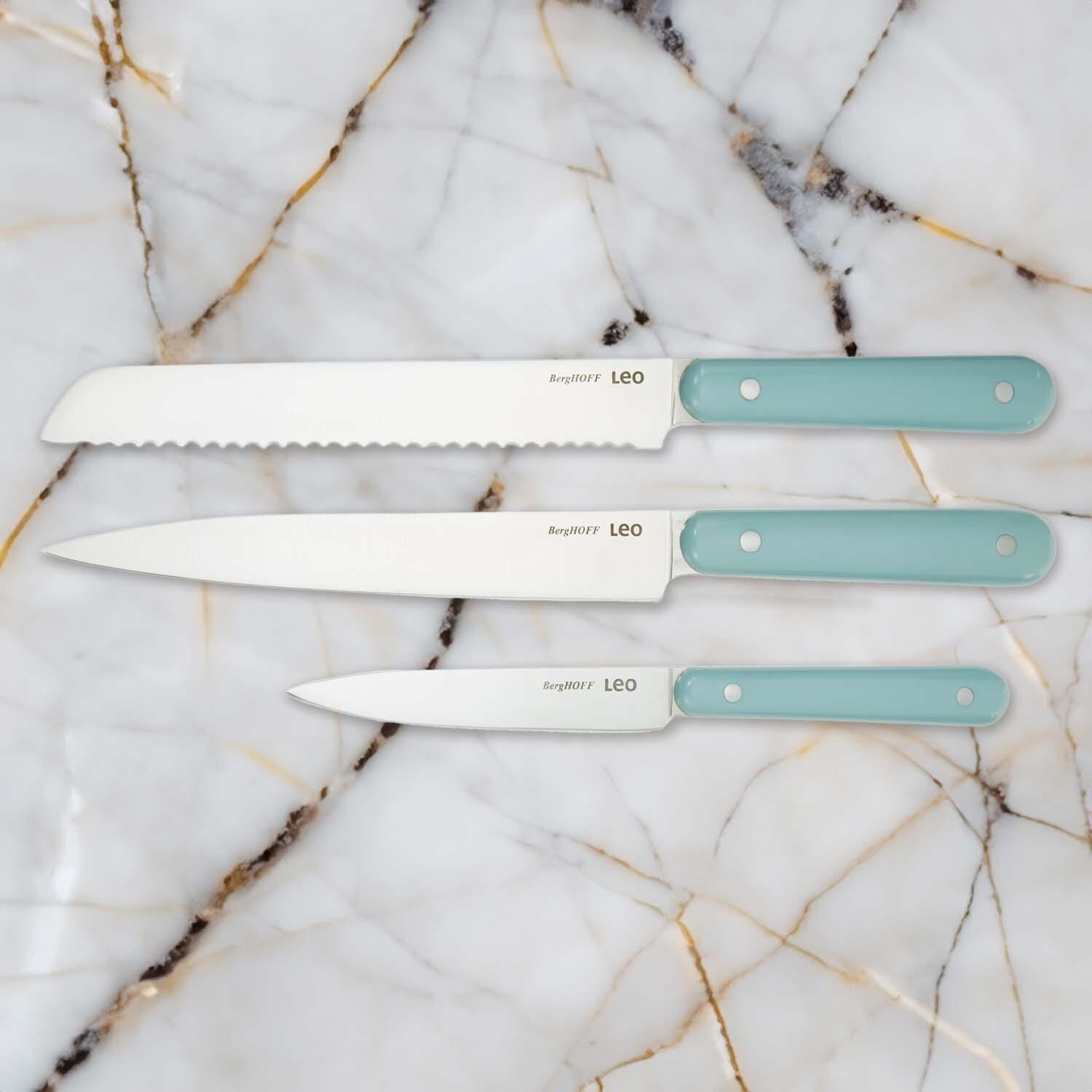 BergHOFF Leo Glints 3 Pc Cutlery Set w/ Stainless Steel Blades - Slate - Lifestyle thumbnail