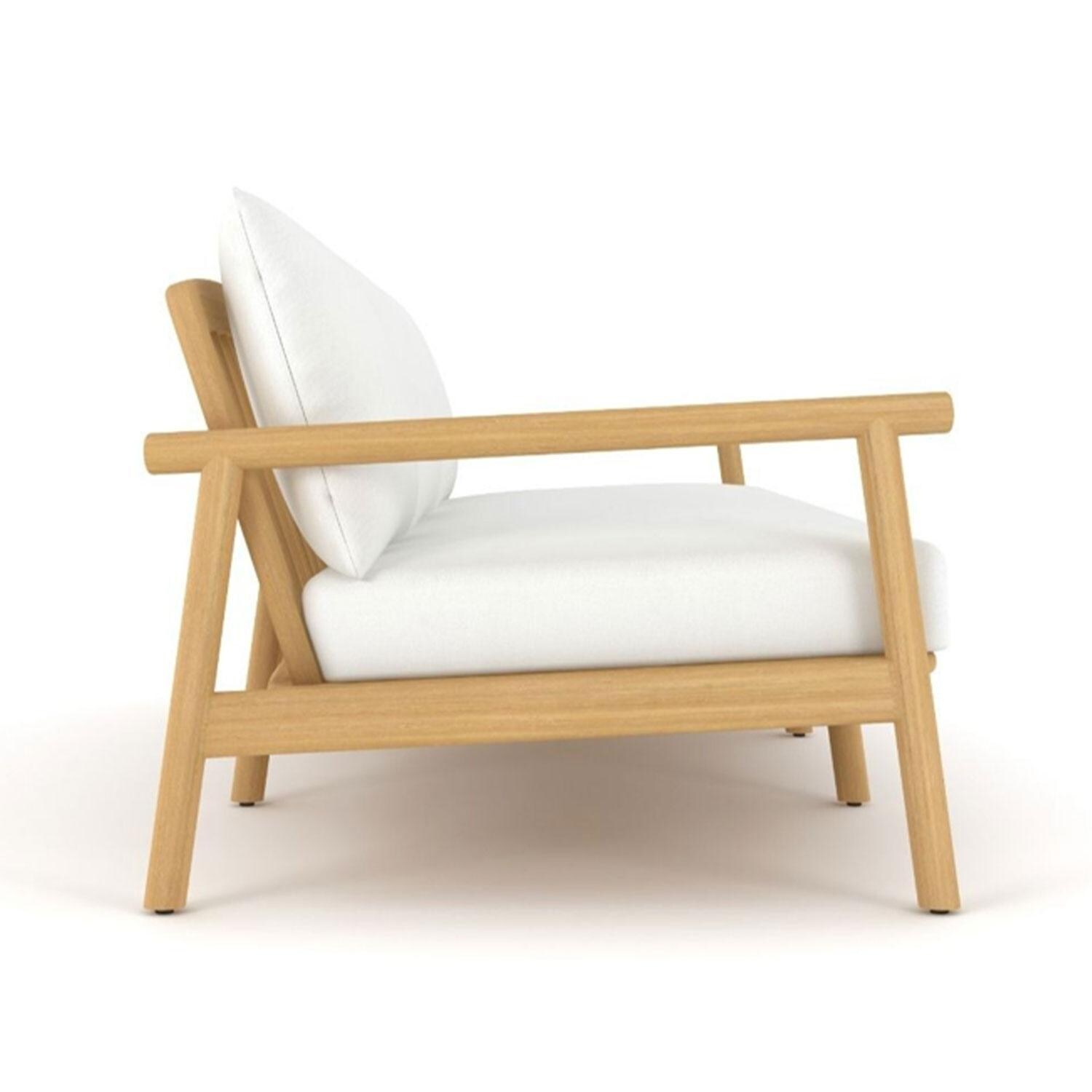 Sevilla Sofa w/ White Cushions by Royal Teak Collection - Side View - White Background thumbnail