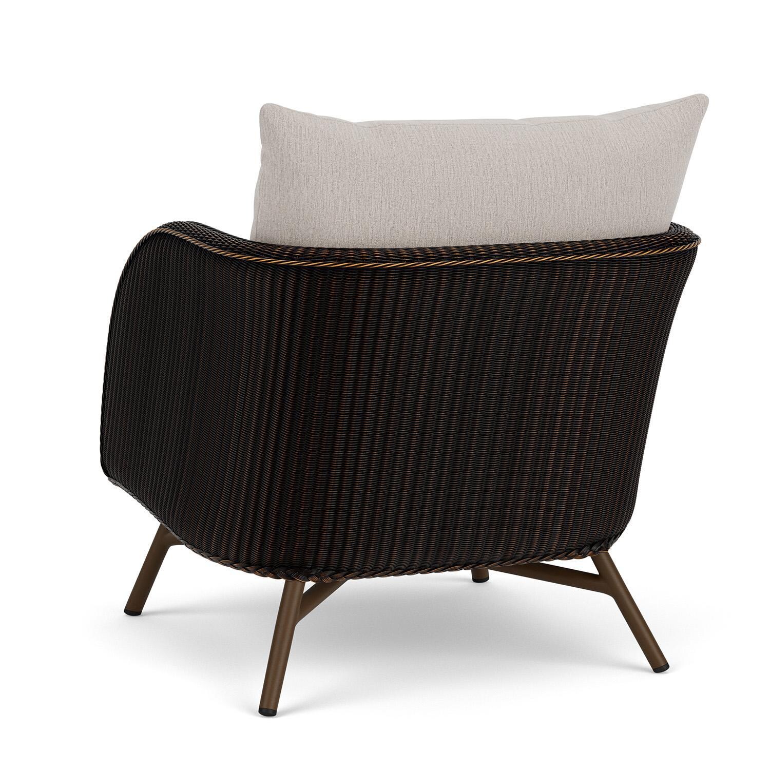 Lloyd Flanders Essence Lounge Chair W/Remy Cloud Fabric - Mink Finish - Back Left thumbnail