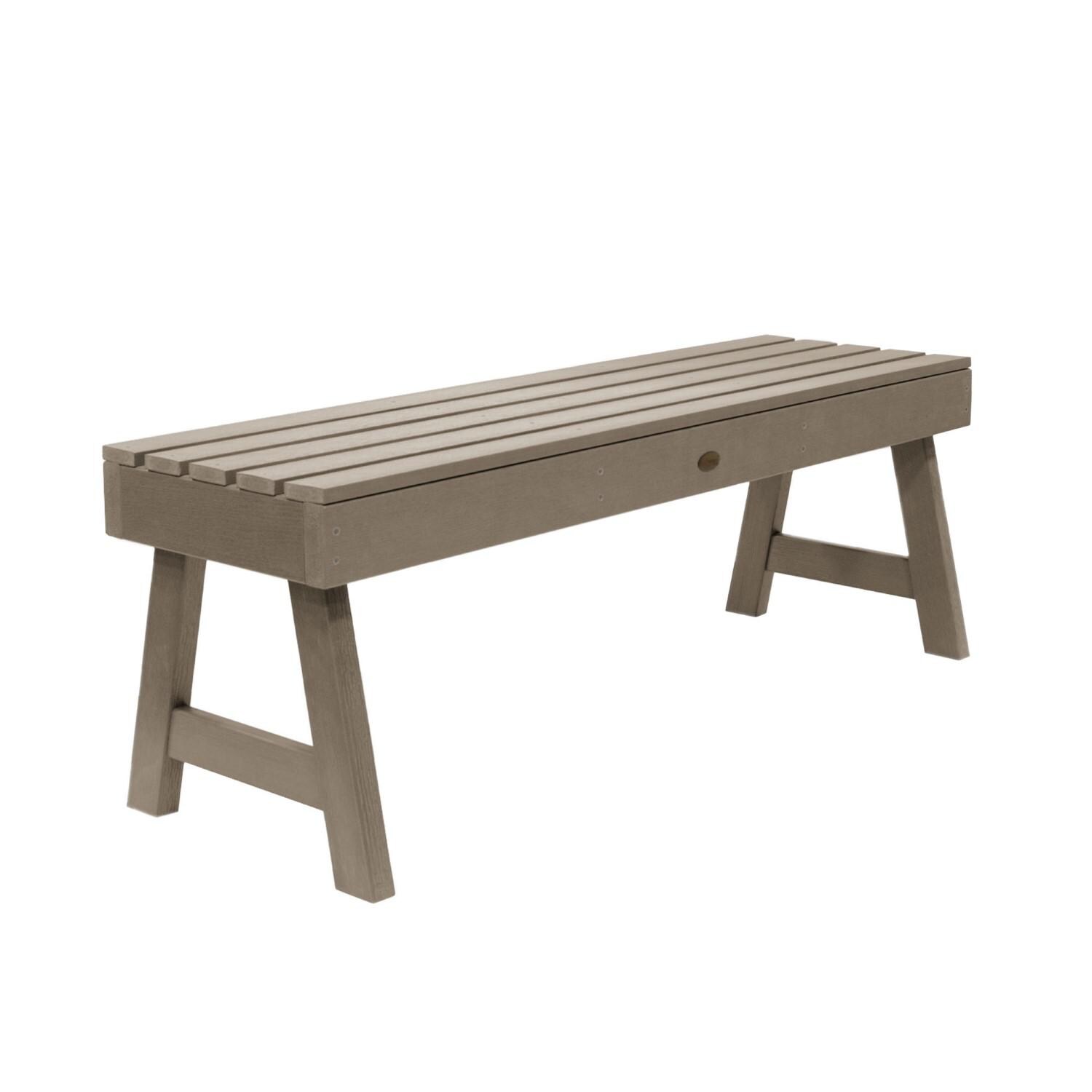 Lakeview Elm Pointe 4-Foot Garden Bench - Woodland Brown - On White thumbnail