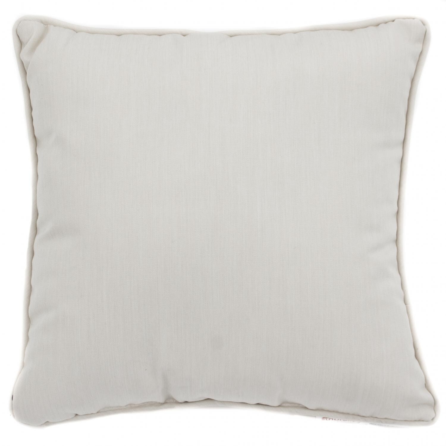 BBQGuys Signature Series 16 X 16 Outdoor Throw Pillow - Sunbrella Canvas Natural thumbnail