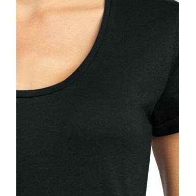 District Threads Ladies Deep Scoop T-Shirt 4XL - Black