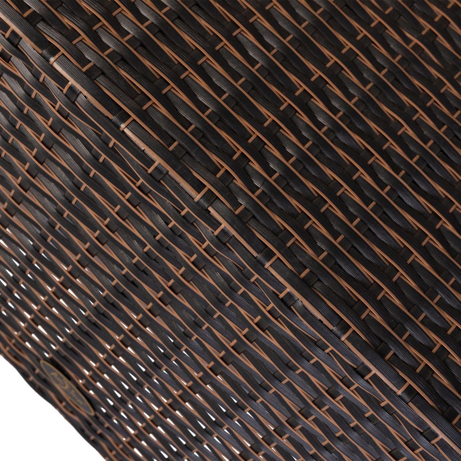 Palm Way Resin Wicker Deluxe Patio Club Chair in Mocha by Ultimate Patio - Wicker Material - Detail thumbnail