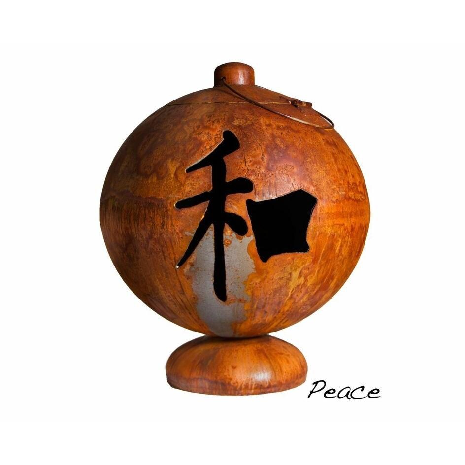 Ohio Flame Peace, Happiness, Tranquility 41-Inch Wood Burning Fire Globe