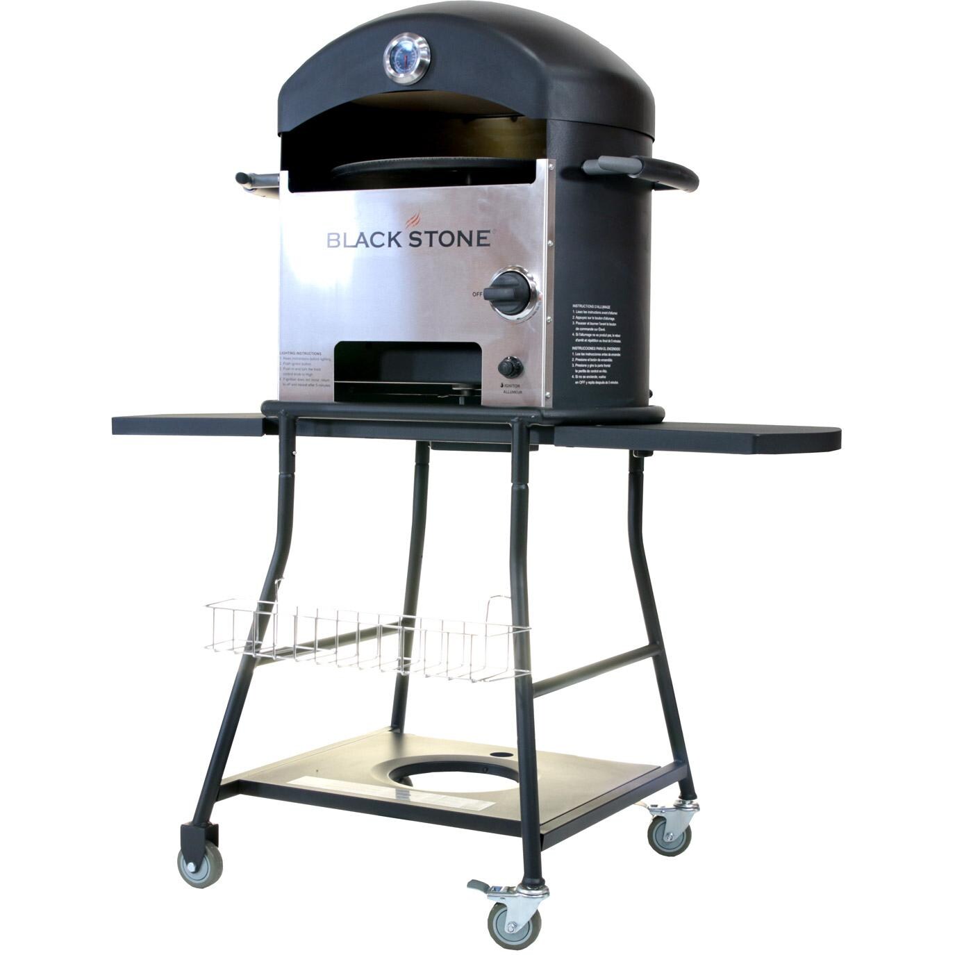 Blackstone Propane Gas Outdoor Pizza Oven On Cart - Angled View thumbnail