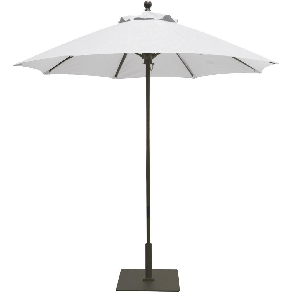 Galtech 7.5 Ft. Octagonal Aluminum Patio Umbrella W/ Manual Lift - Antique Bronze Frame W/ Canvas Sunbrella Fabric (Umbrella Base Not Included) thumbnail
