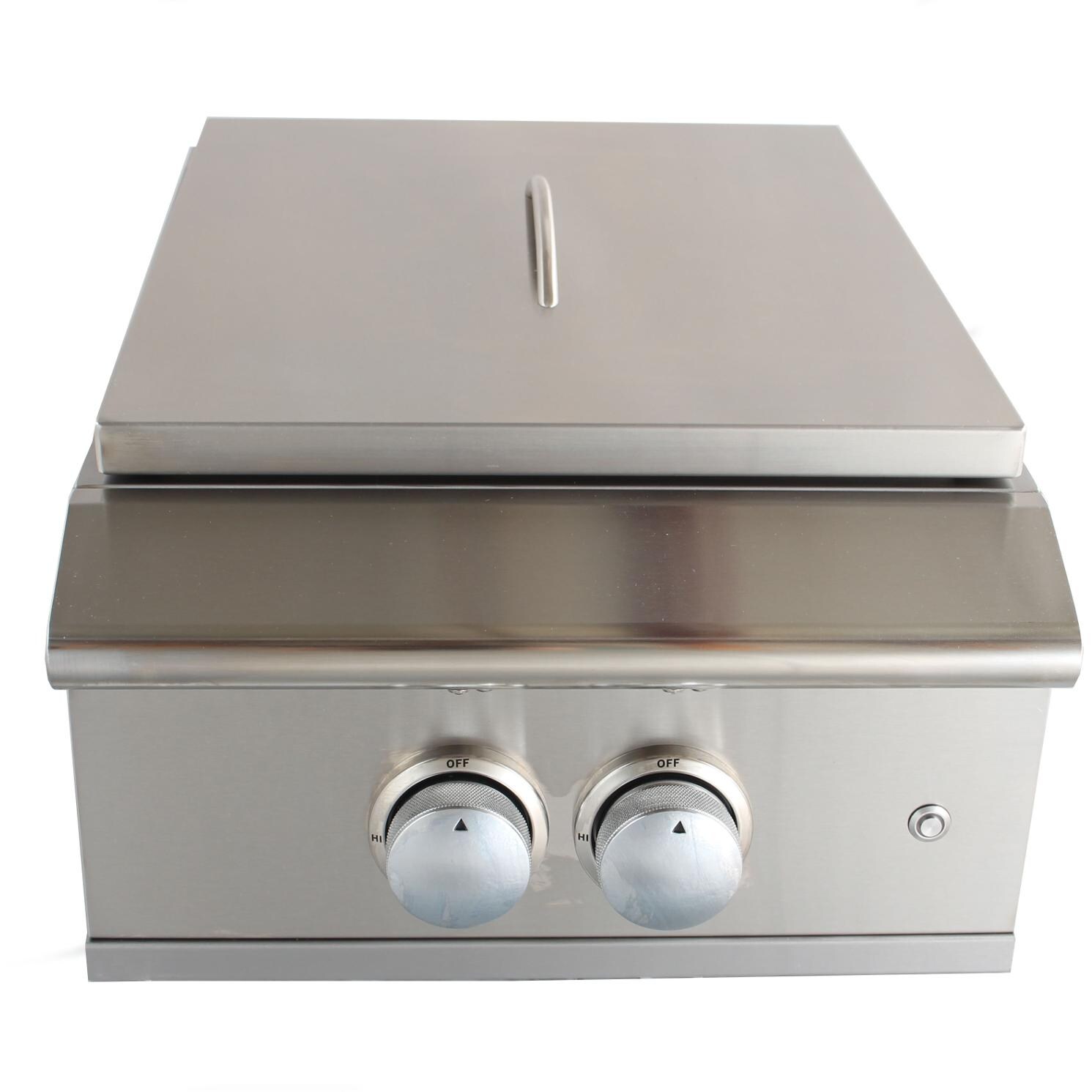 Blaze Limited Edition Built-In Power Burner With Wok Ring - Shown With Stainless Steel Lid thumbnail