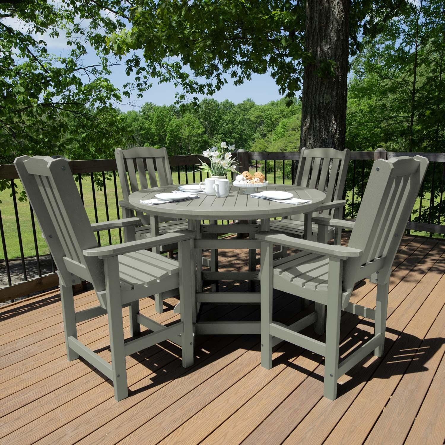 Hart Lane 5 Pc Recycled Plastic Counter Height Dining Set in Eucalyptus by Lakeview Outdoor Designs