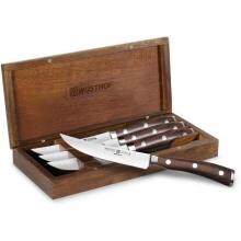 Wusthof Ikon Blackwood 4-Piece Steak Knife Set In Walnut Presentation Chest - 9706-1 image
