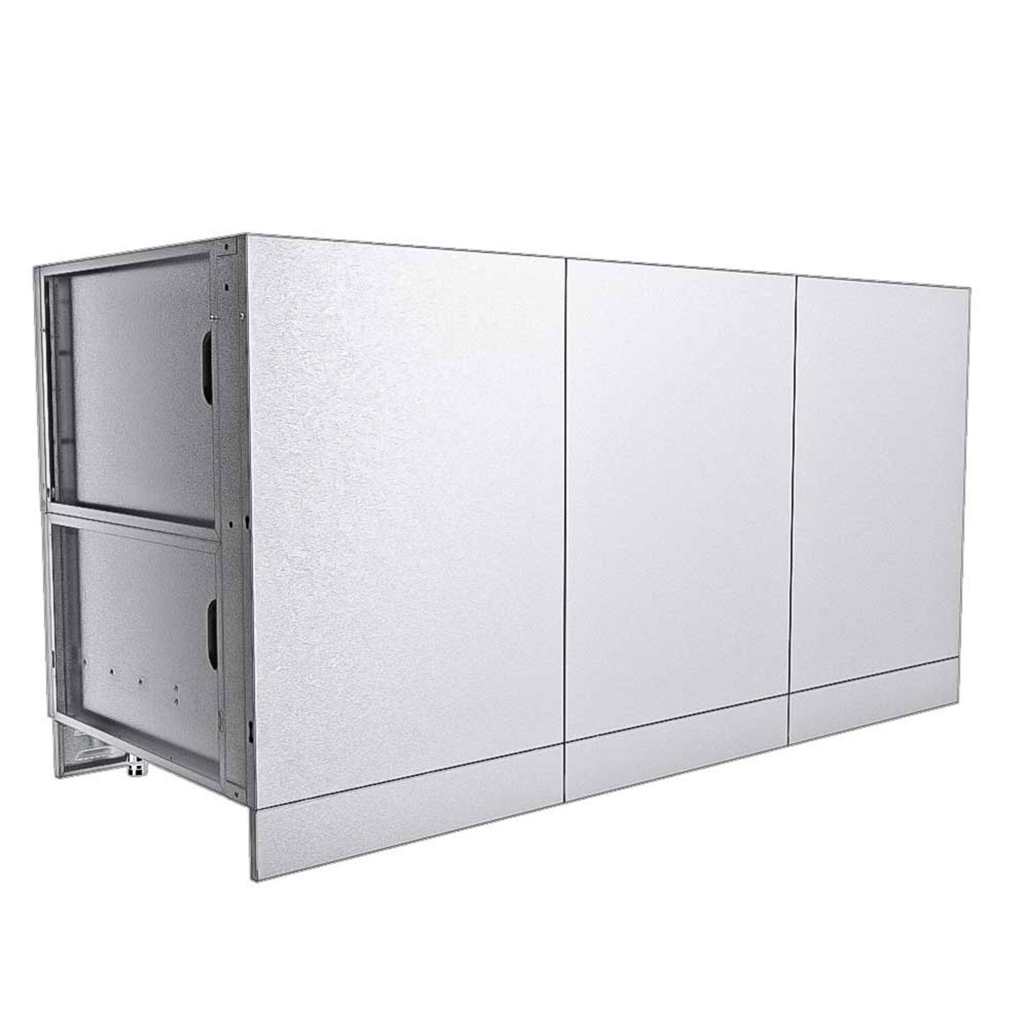 Sunstone SAC66HGDC 66-in Hybrid Pellet Grill Base Cabinet - Rear View - White Background thumbnail