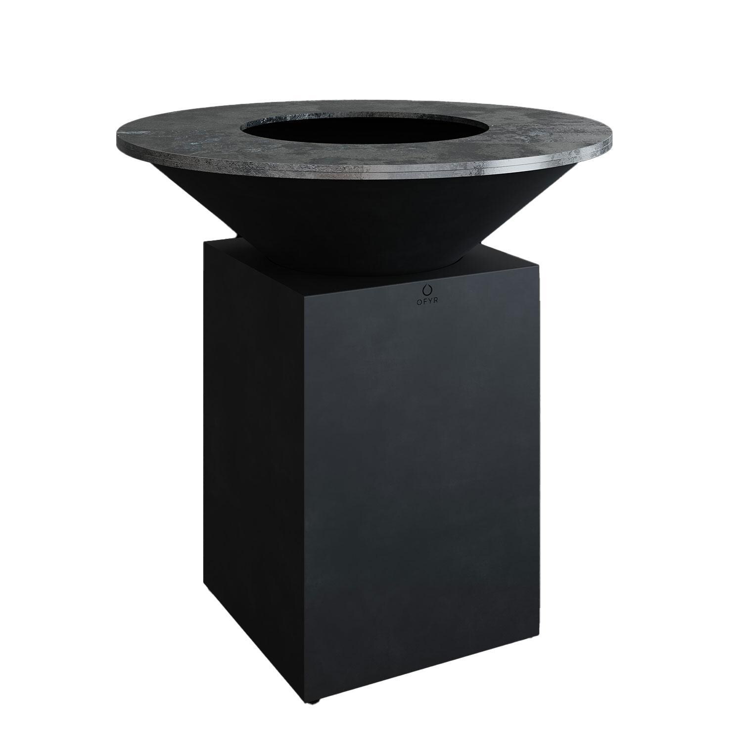 OFYR OCB-100 Classic Black 100 40 Inch Wood-Fired Flat Top Grill - Display - White Background thumbnail