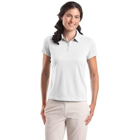 Nike Golf Ladies Dri-Fit Pebble Texture Polo Shirt - White
