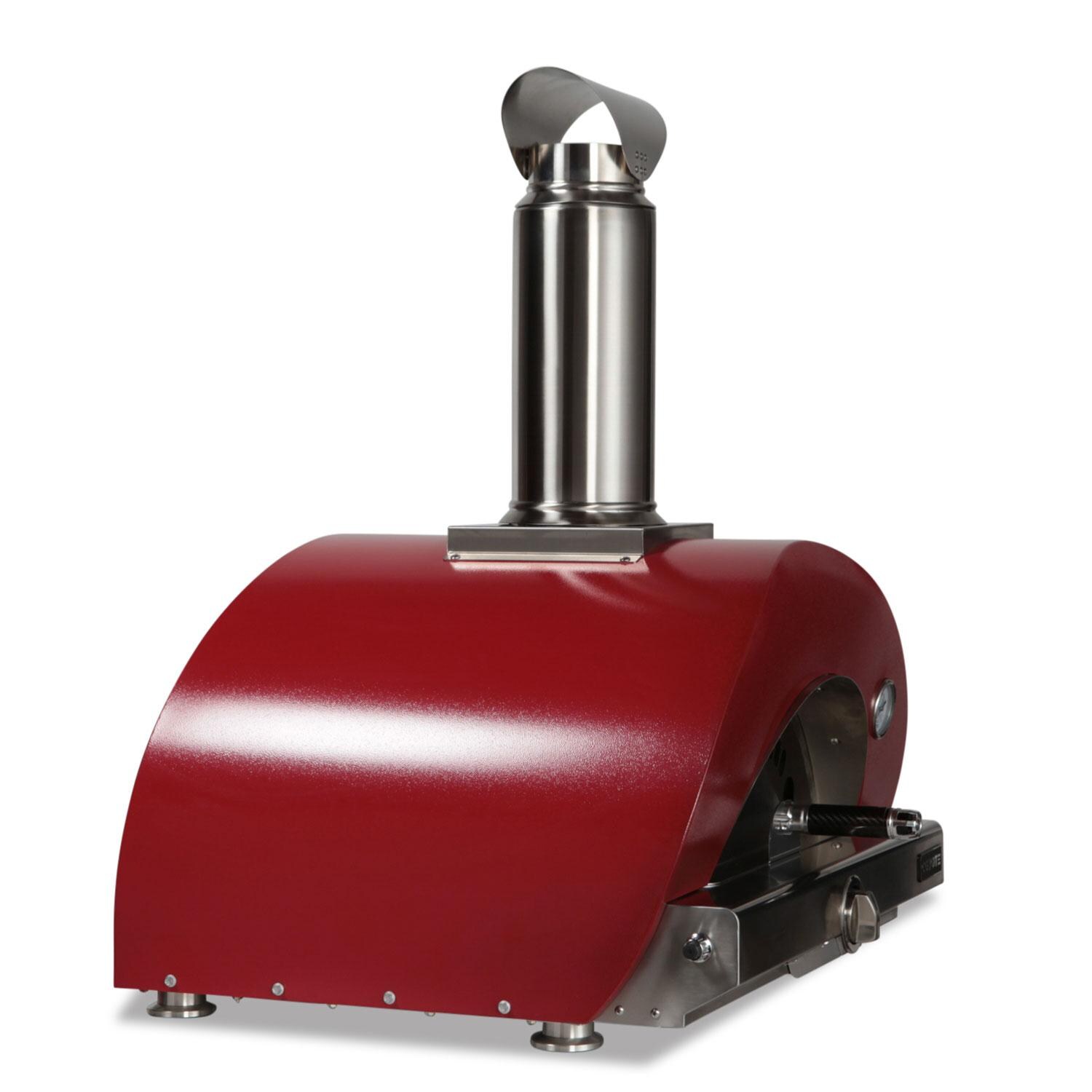 Coyote C1PZ30HRNG 30 Inch Hybrid Natural Gas Pizza Oven - Red - Left View - White Background thumbnail