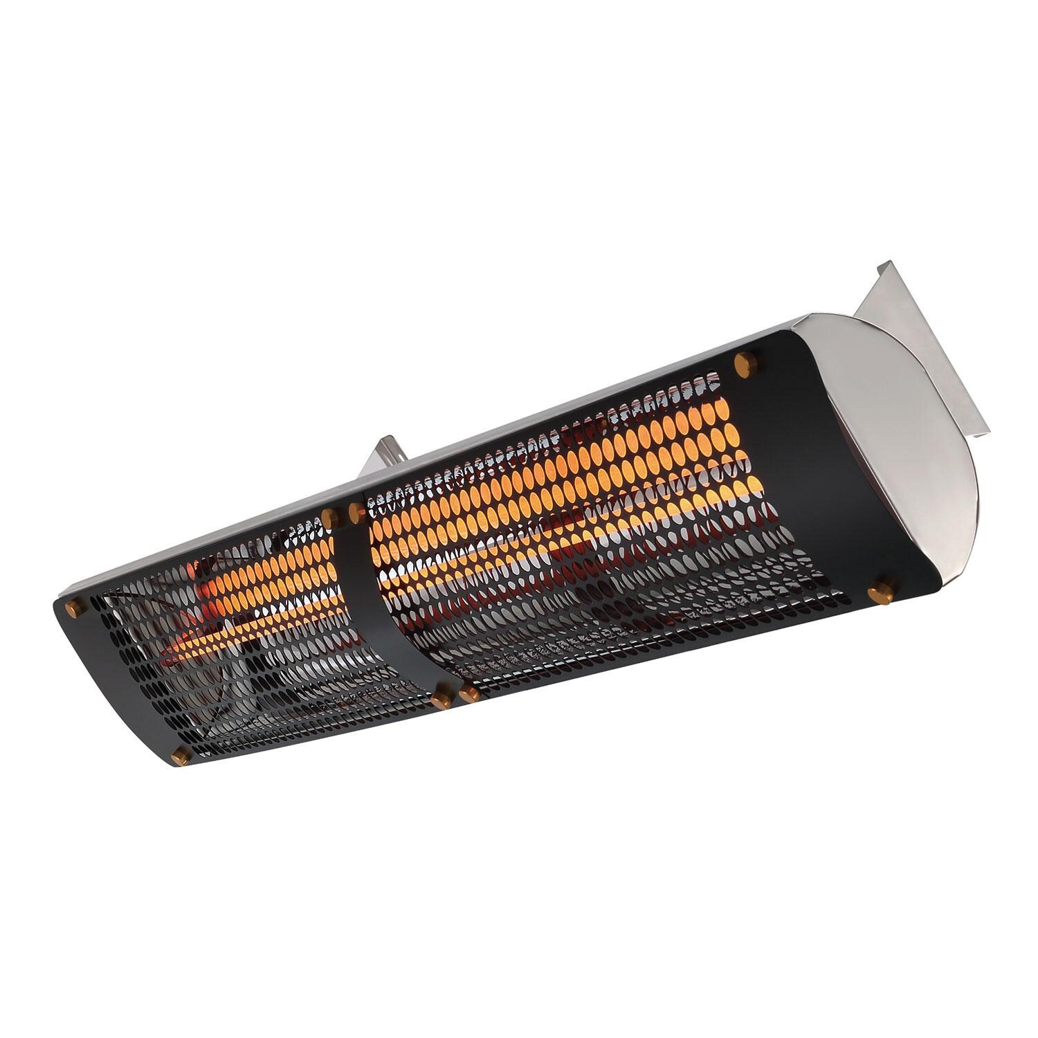 Eurofase EF30208B7 Admiral Series 61 Inch 3000 Watt Single Element Marine Grade 208V Electric Patio Heater in Black - Tilted - Side View - White Background thumbnail
