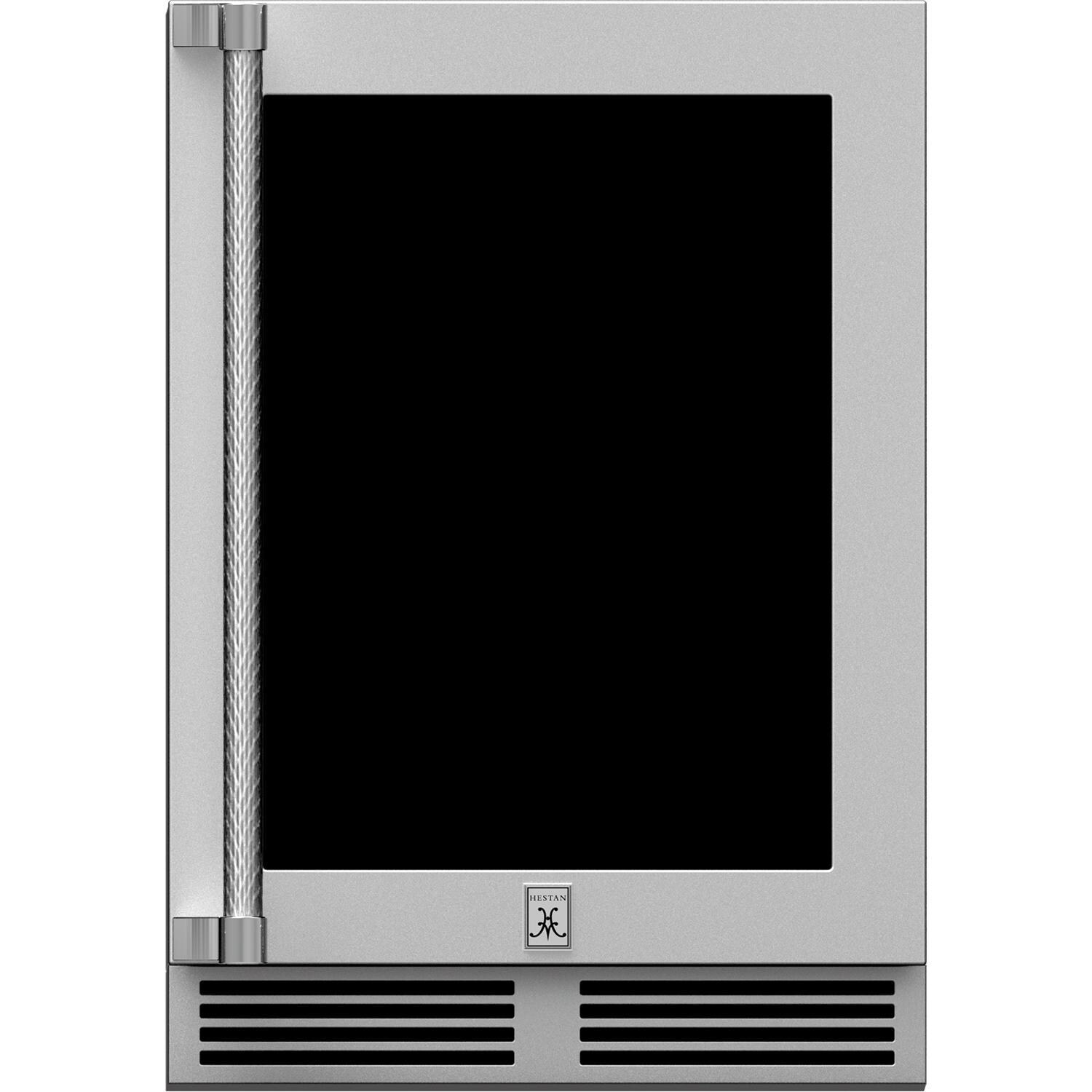 Hestan 24-Inch 5.0 Cu. Ft. Right Hinge Outdoor Rated Dual Zone Glass Door Refrigerator With Wine Storage - GRWGR24