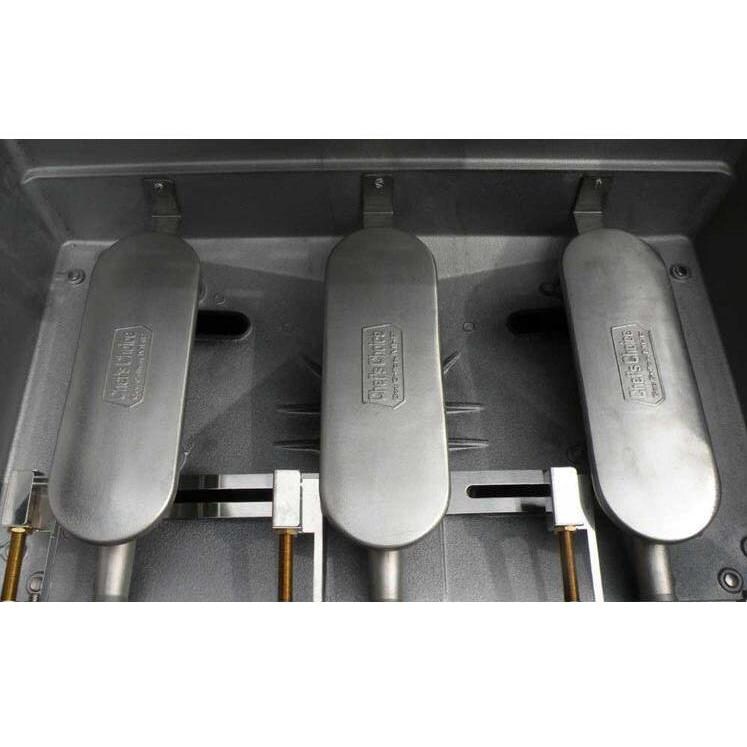 Interior of Grill Showing Cast Stainless Steel Burners thumbnail