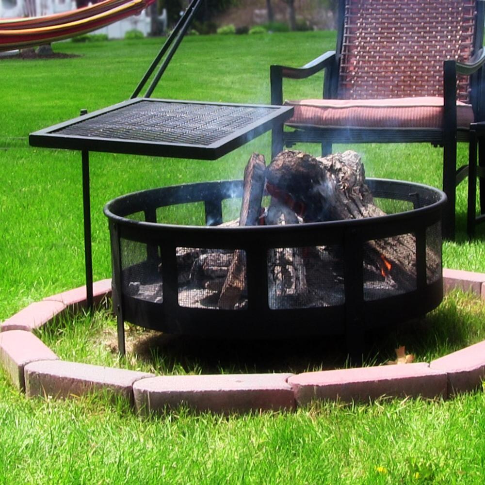 Ultimate Patio 24-Inch Adjustable Campfire Cooking Swivel Grill - Over the Fire thumbnail