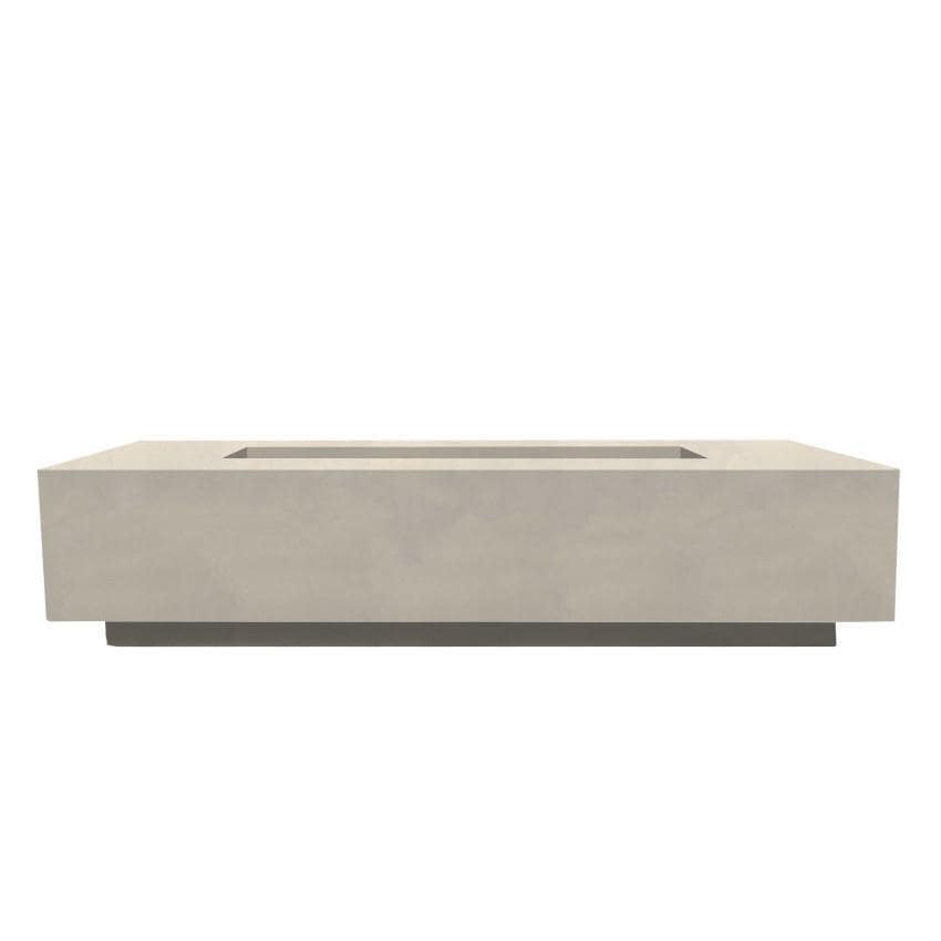Tavola 72-in Rectangular GFRC Propane Fire Pit in Coastal by Prism Hardscapes