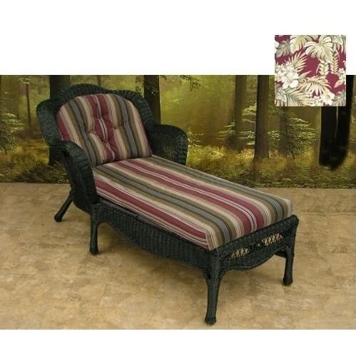 North Cape Tufted Chaise Lounge Cushion ONLY Paradiso Crimson BBQGuys