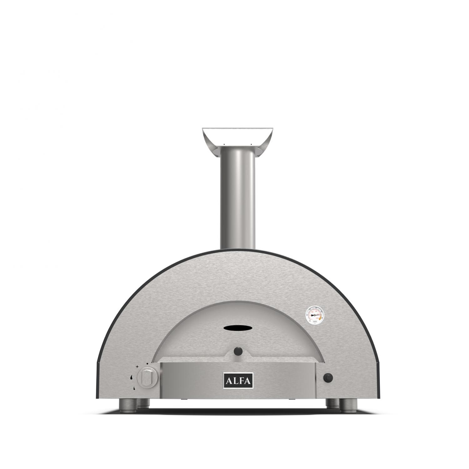 Alfa FXCL-2P-GGRA-U Classico 2 Pizze Propane Pizza Oven W/ Natural Gas Conversion Kit - Ardesia Grey - Front thumbnail