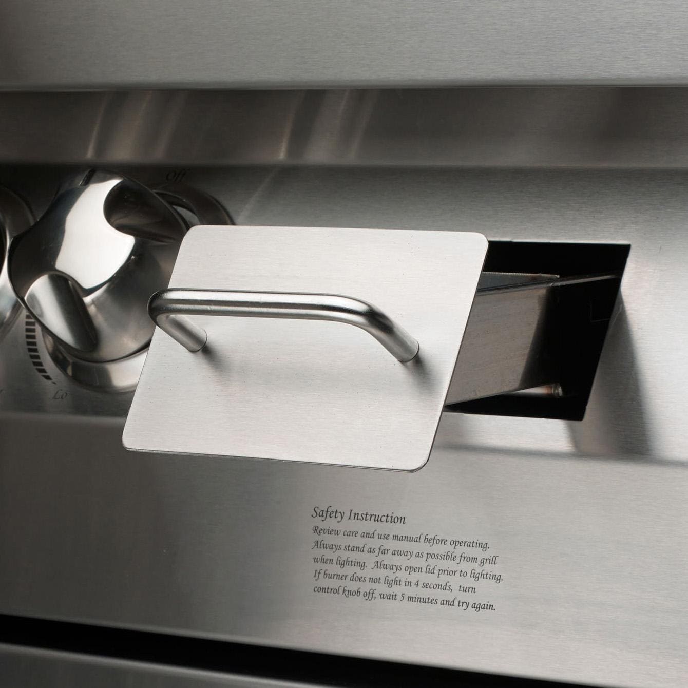 Vintage VBQ42G-L-1-KIT 42 Inch Liquid Propane Gas Grill with 2-Door Cart - Wood Chip Tray - Detail thumbnail