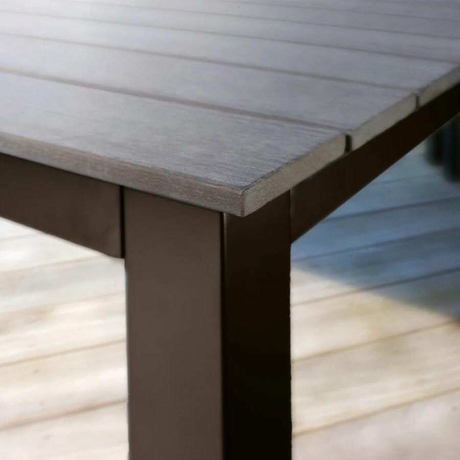 Kettler BRETANGE 7 Piece Dining Set with Canvas Coal Cushions - Table Closeup thumbnail