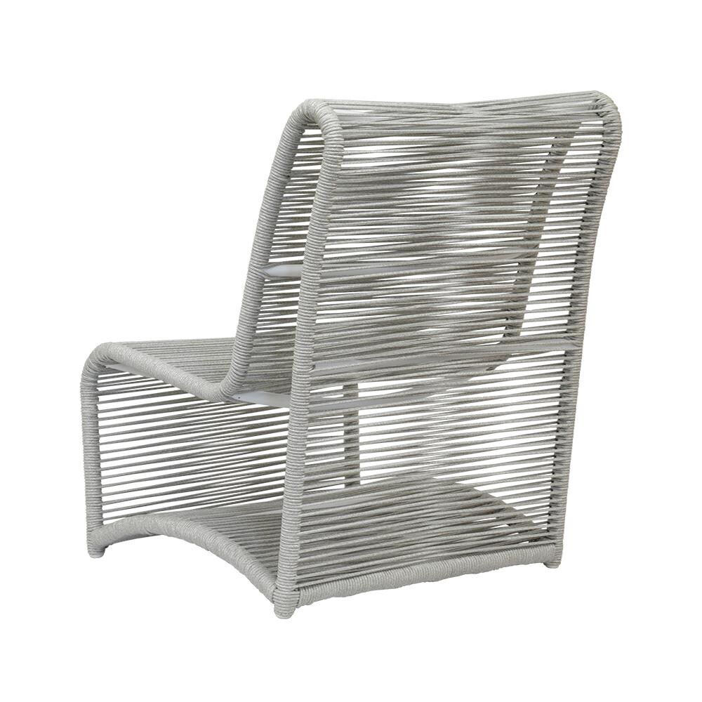 Sunset West - 4402-21 - Miami Olefin Rope Armless Patio Club Chair - Rear View thumbnail
