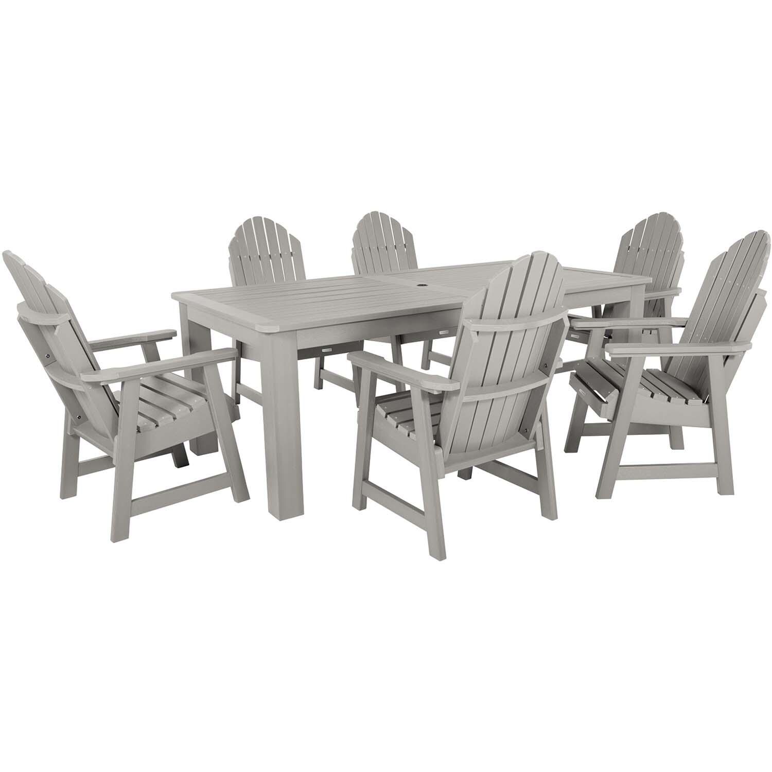 Dream Bay 7 Pc Recycled Plastic Dining Set In Harbor Gray by Lakeview - White Background thumbnail